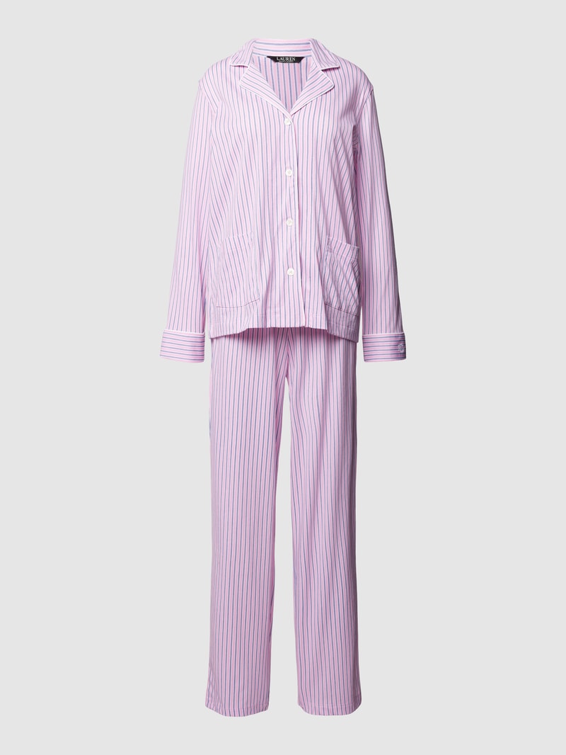 Pyjama mit Streifenmuster in rosa