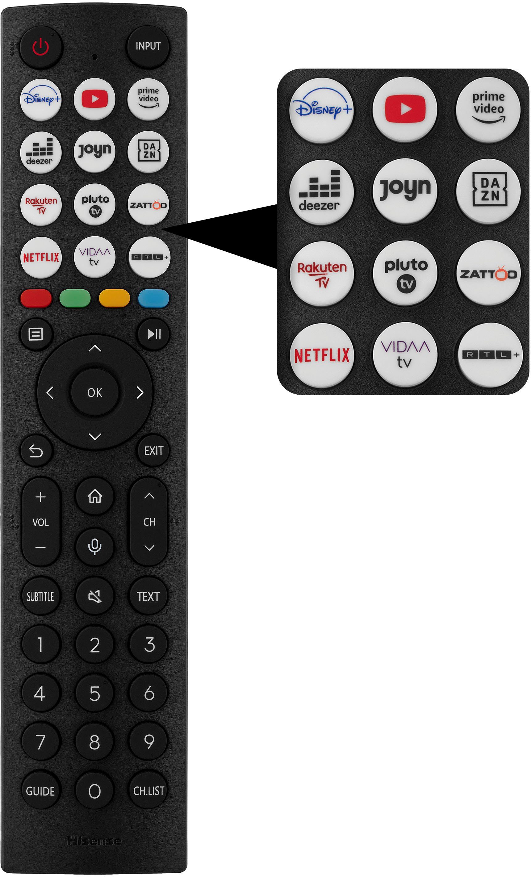 Hisense 43E77KQ QLED-Fernseher (108 cm/43 Zoll, 4K Ultra HD, Smart-TV)