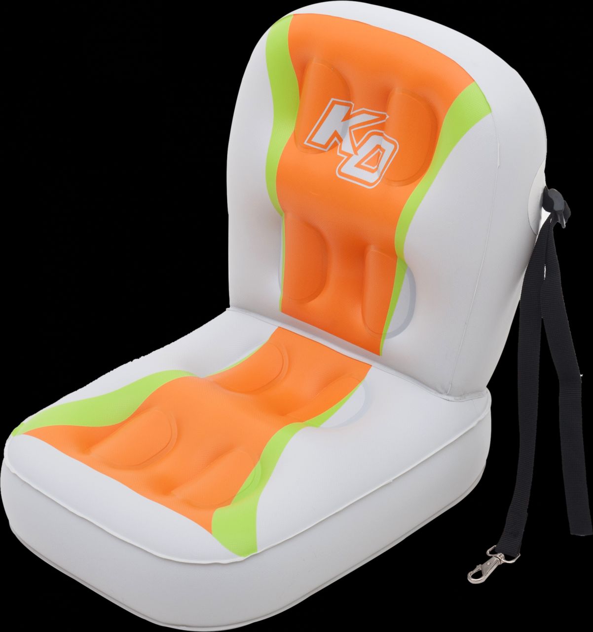 PureHaven Aqua Marina Kajak 312x83 cm für 1 Person mit Luftsitz verstellbarer Lehne Transporttasche Reparaturset und Handpumpe strapazierfähig Grün-Weiß-Orange