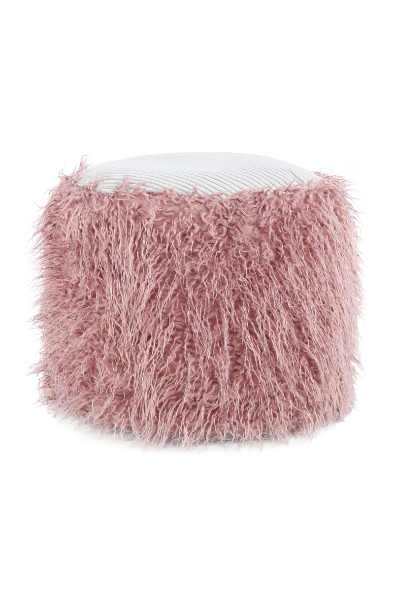 Kayoom Fellpouf Bobtail 125 Rosa / Grau