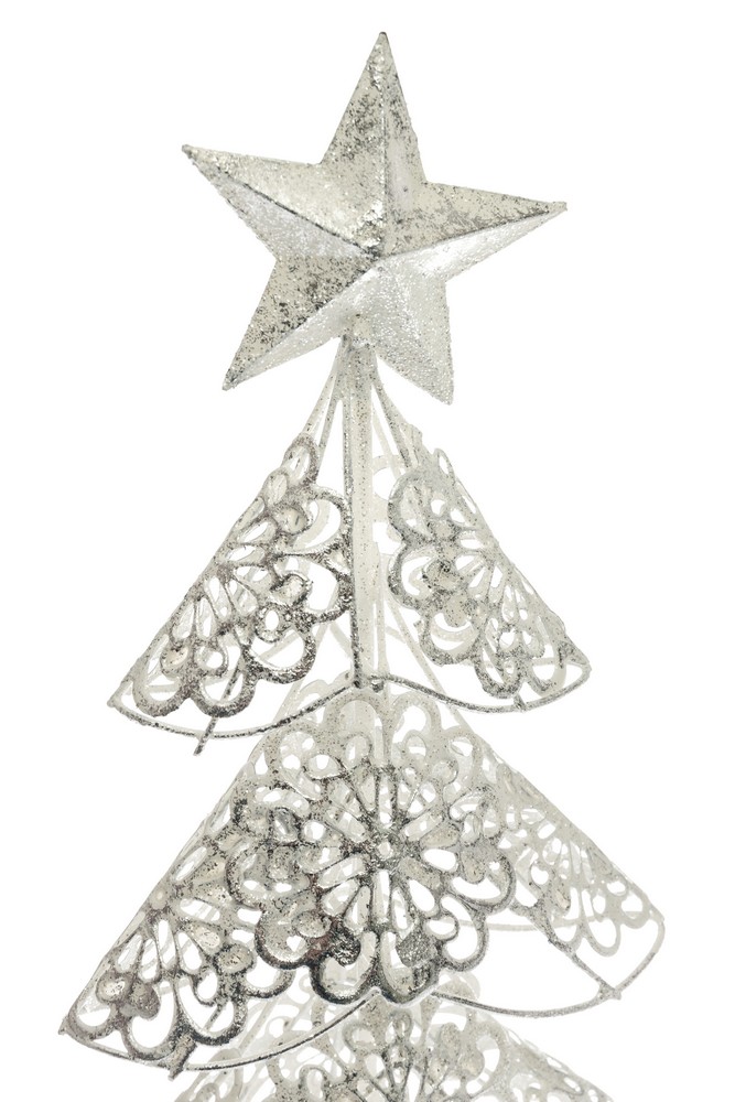 MyFlair My Flair Metallbaum, 60 cm, weiß/glitzer