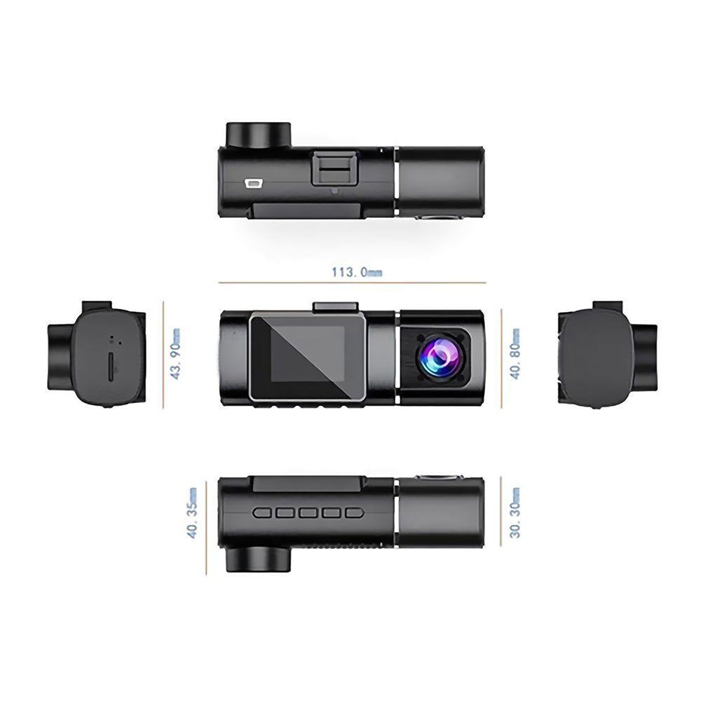 GelldG Dashcam Auto Dual 1080P HD Infrarot Nachtsicht Autokamera Vorne Innen Dashcam