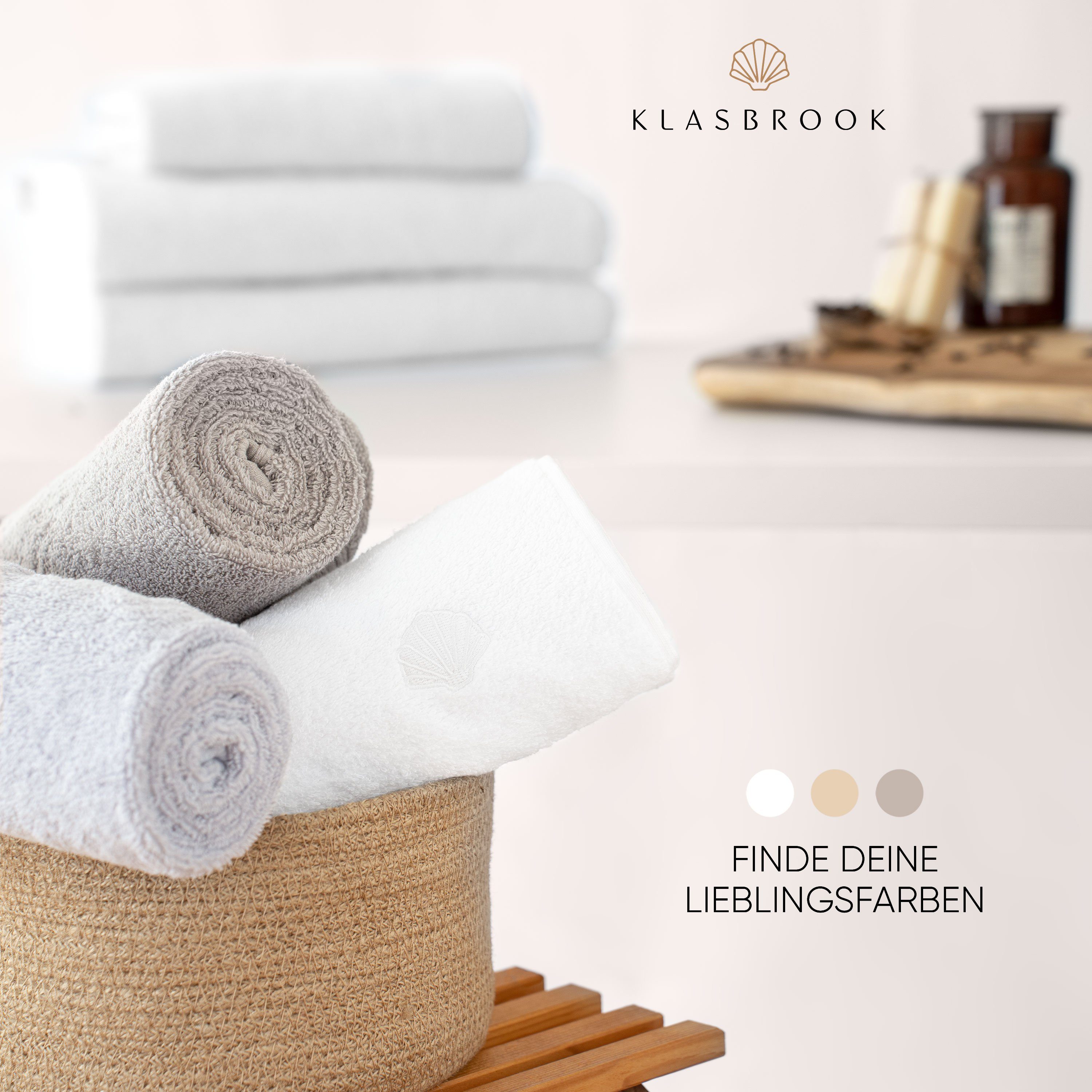 KLASBROOK Handtuch Set Linnea, (6-tlg), 2, 4 oder 6 teiliges Luxus Set, 100% Baumwolle, extra flauschig