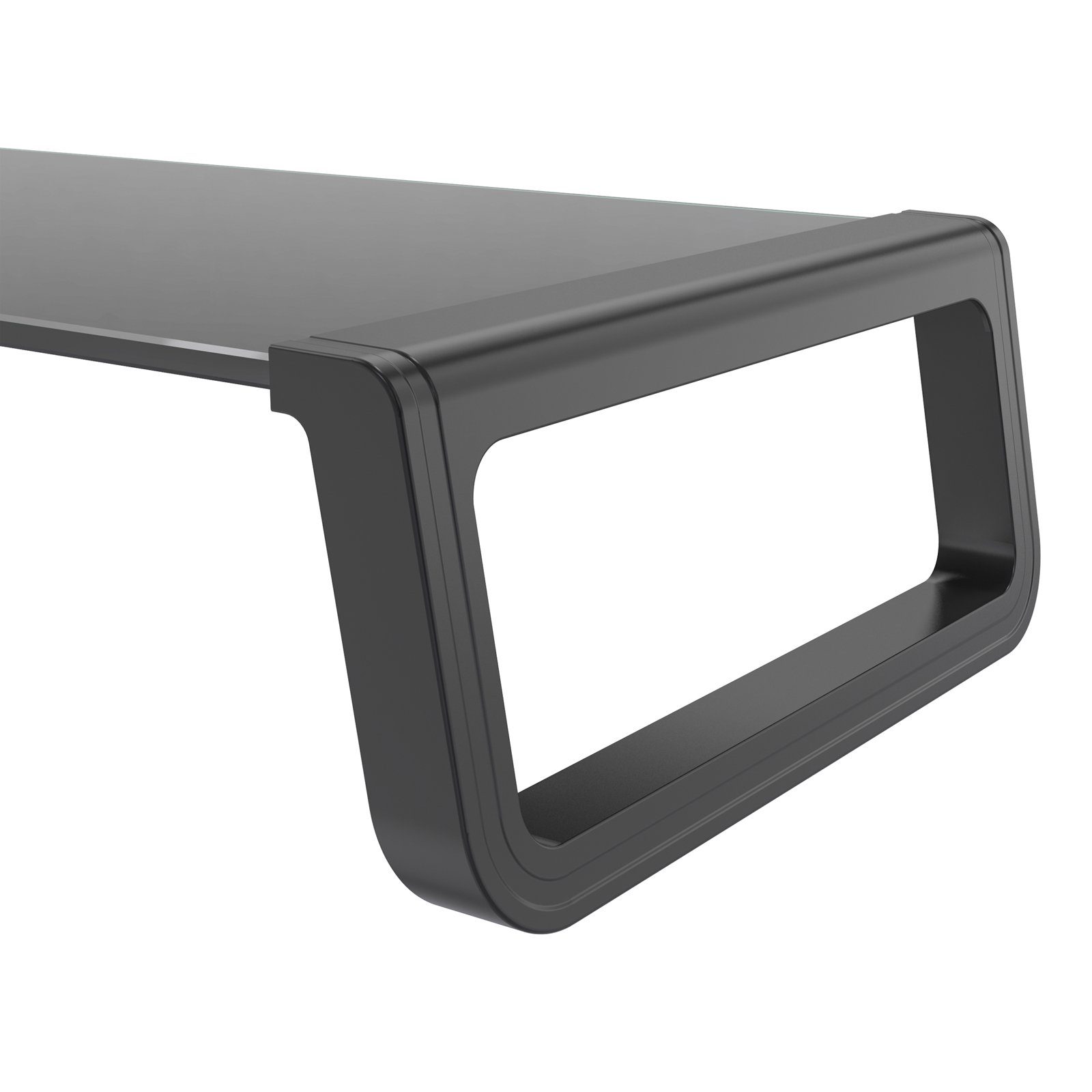 SVITA Schreibtischaufsatz ANSAN, Monitorständer, Monitorerhöhung, Glas, Schwarz