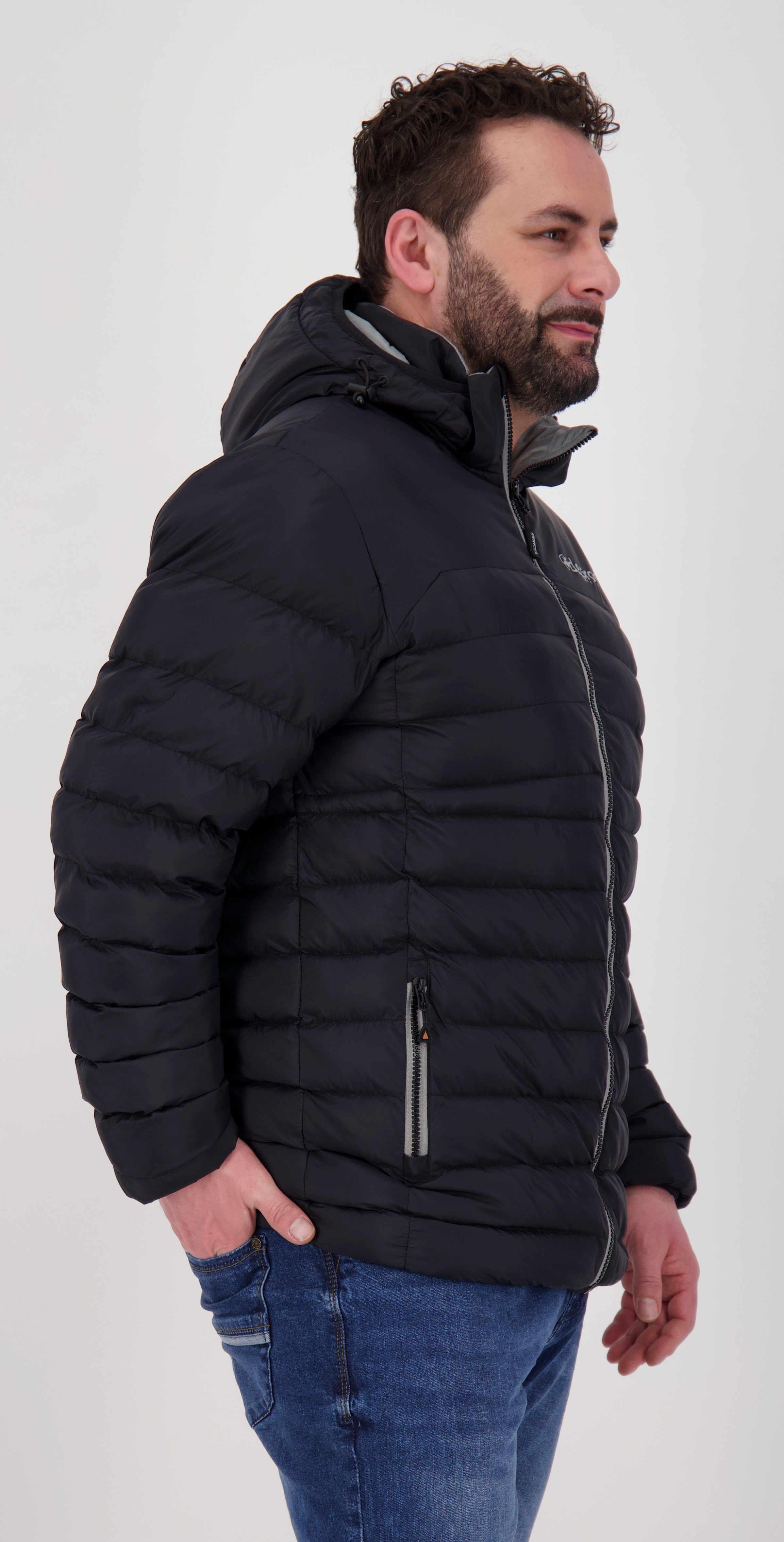DEPROC Active Steppjacke GILMOUR NEW MEN CS Übergangsjacke, Outdoorjacke mit abnehmbarer Kapuze, auch in Großen Größen erhältlich