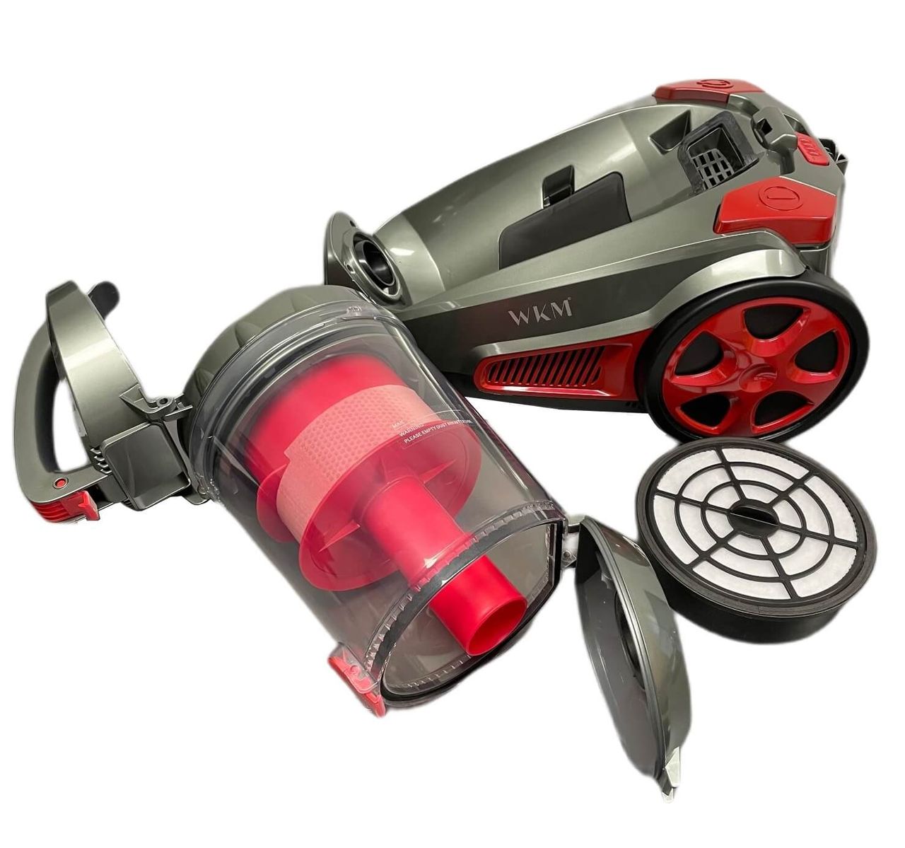 Topmatic WKM PSC-2300W.17 Zyklon Boden Staubsauger rot 850W beutellos HEPA-FILTER 3L Kapazität