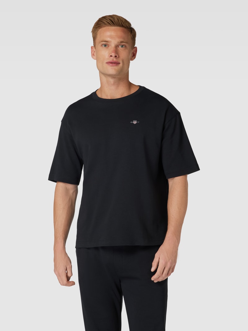 Trainingsanzug mit Label-Stitching in schwarz