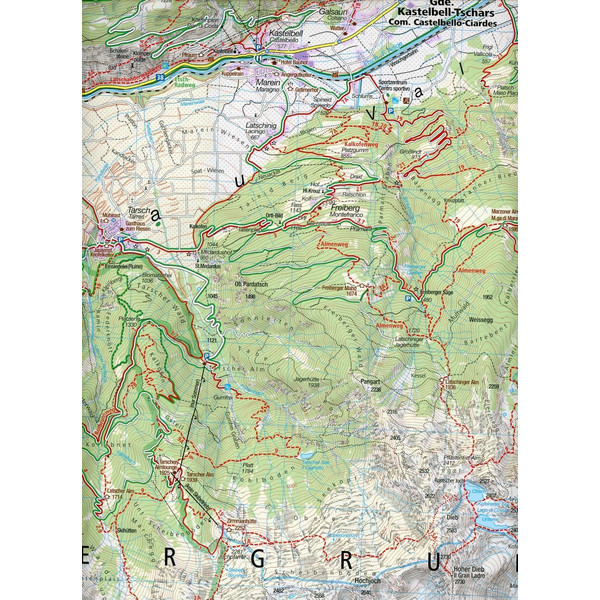 KOMPASS Wanderkarte Schlanders und Umgebung, Martelltal,Silandro e dintorni, Val Martello 1:25 000 - Wanderkarte