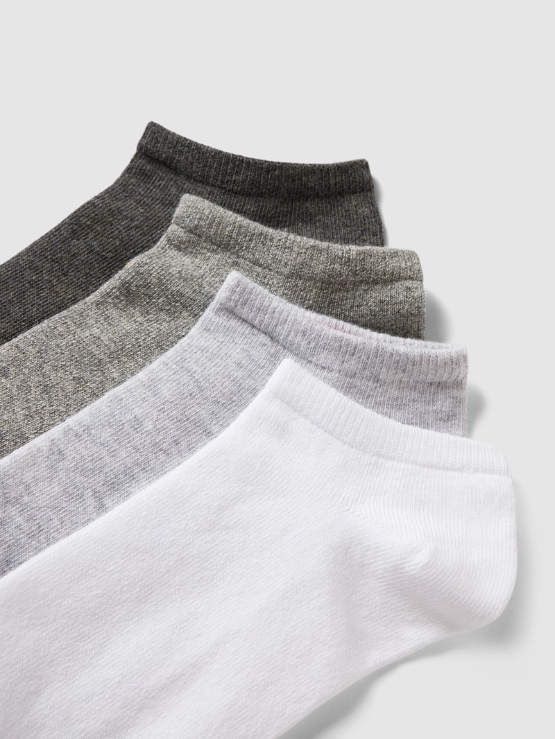Sneakersocken mit Label-Print im 4er-Pack in hellgrau
