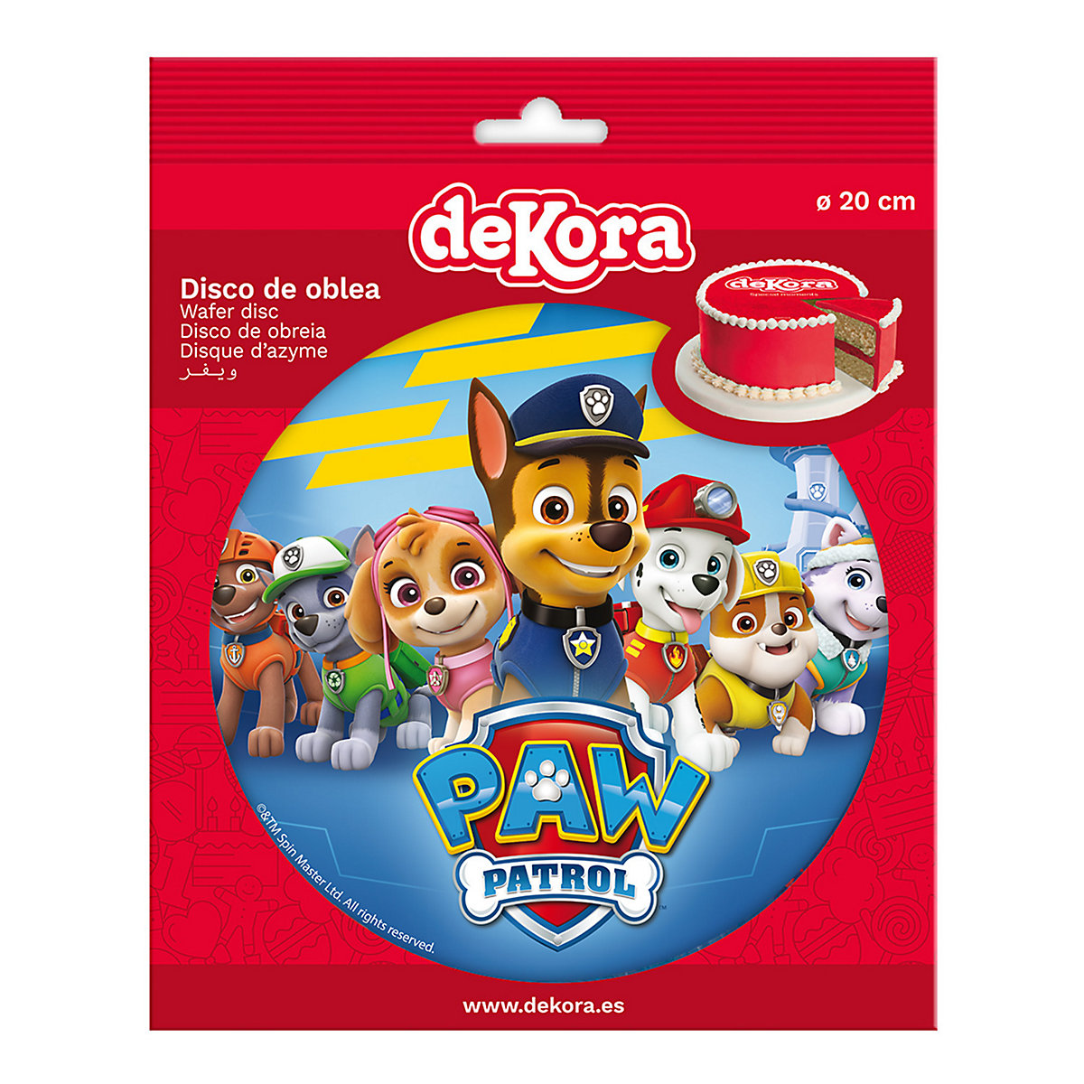 Essbare Tortenaufleger Paw Patrol 20cm