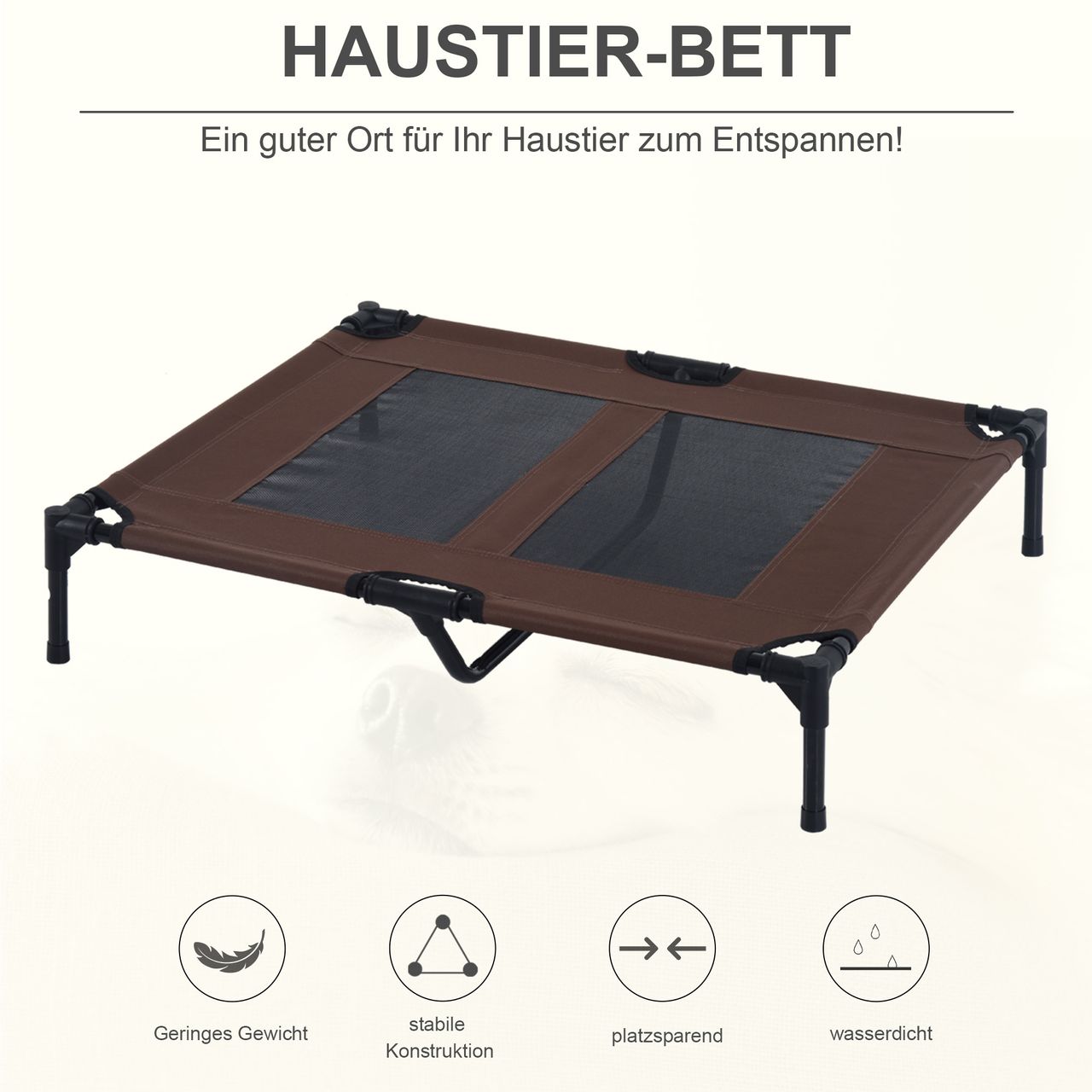 PawHut Hundeliege outdoor Hundebett Katzenbett Hundesofa Hunde Schlafplatz