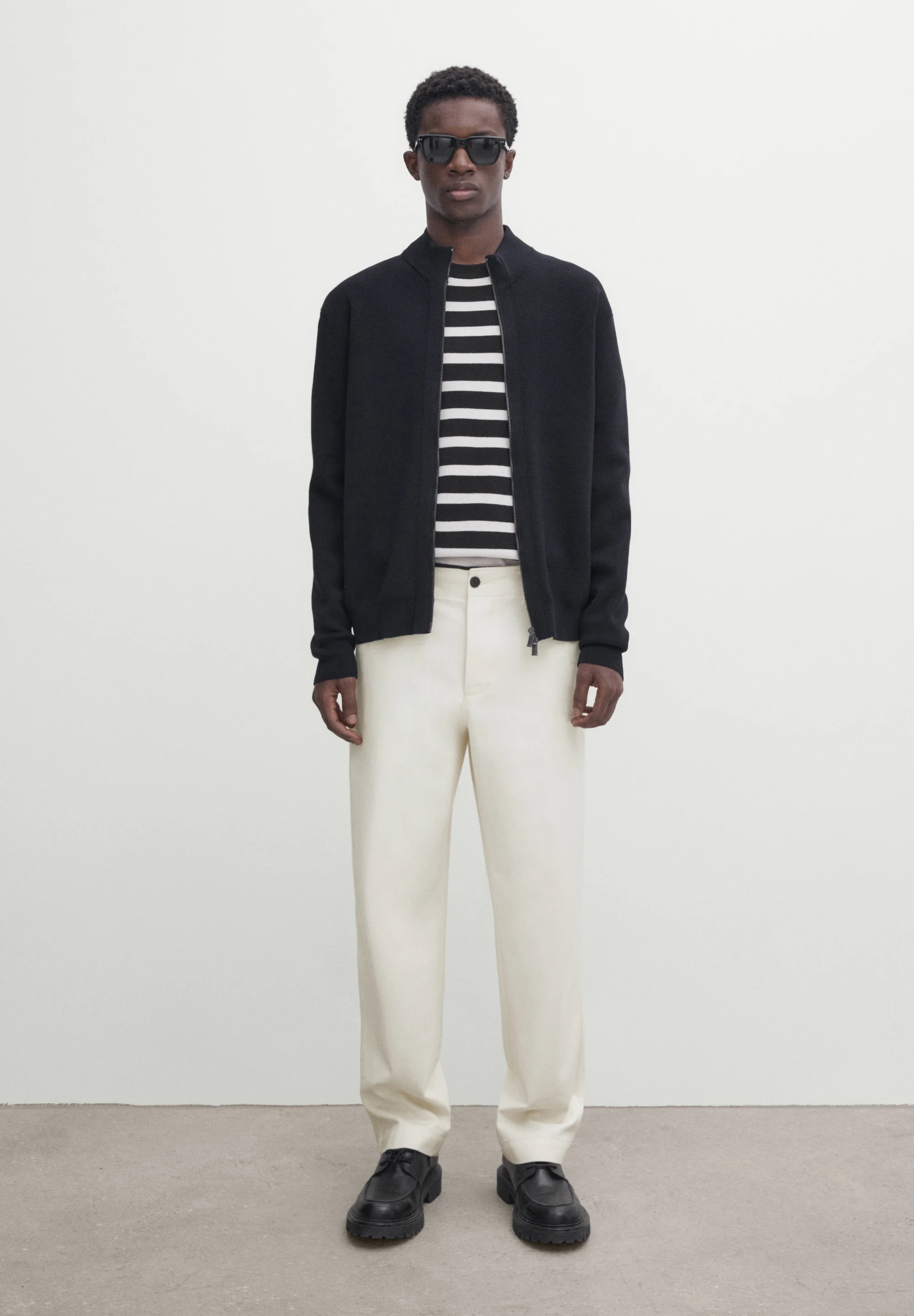 Massimo Dutti MILANO CON CUELLO ALTO Y CREMALLERA - Cárdigan