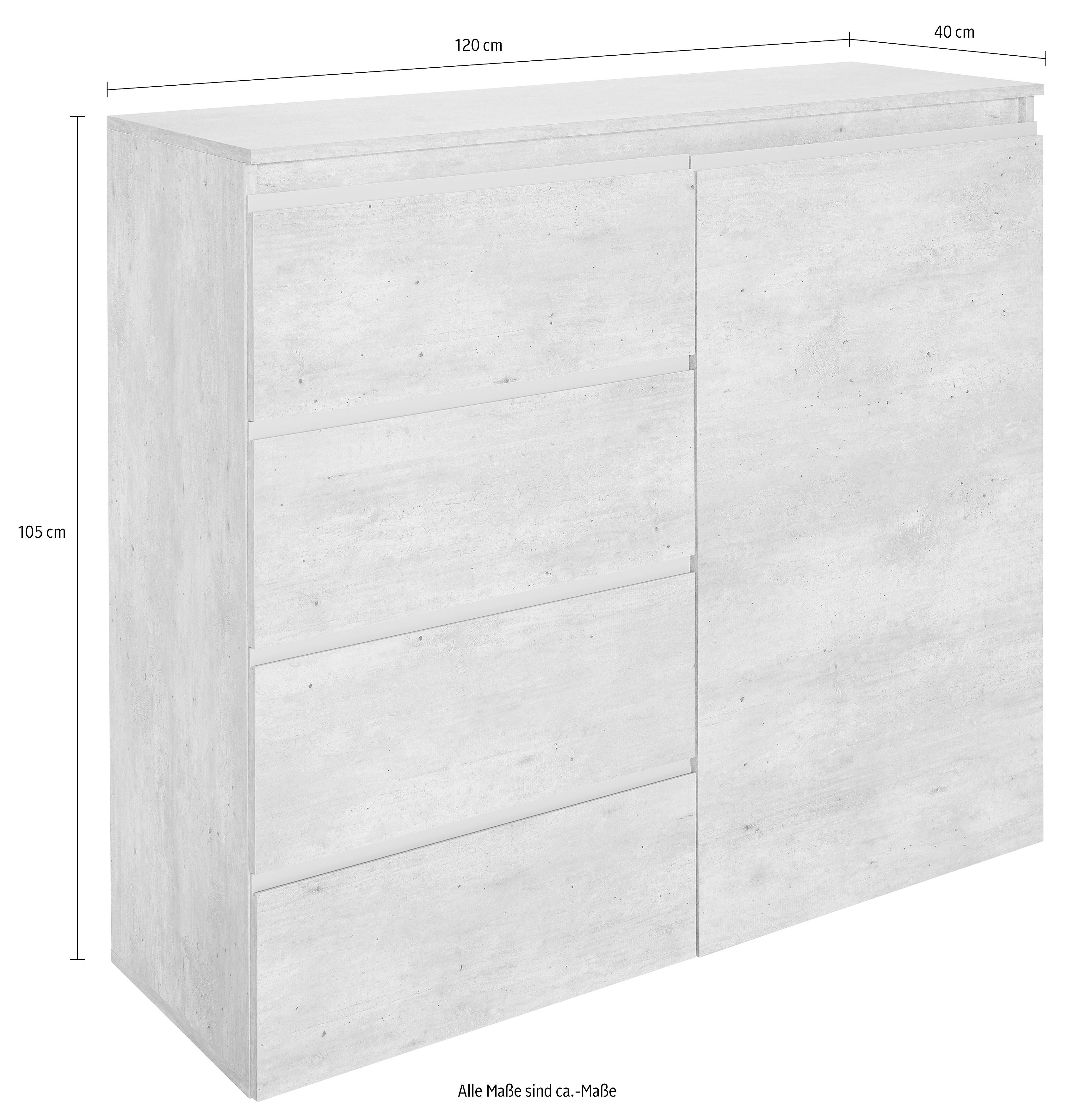 Tecnos Highboard Magic, Breite 120 cm, ohne Beleuchtung