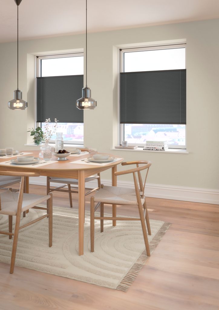 HVEN Lightproof pleated blind HVEN 60x130cm top/bottom gray