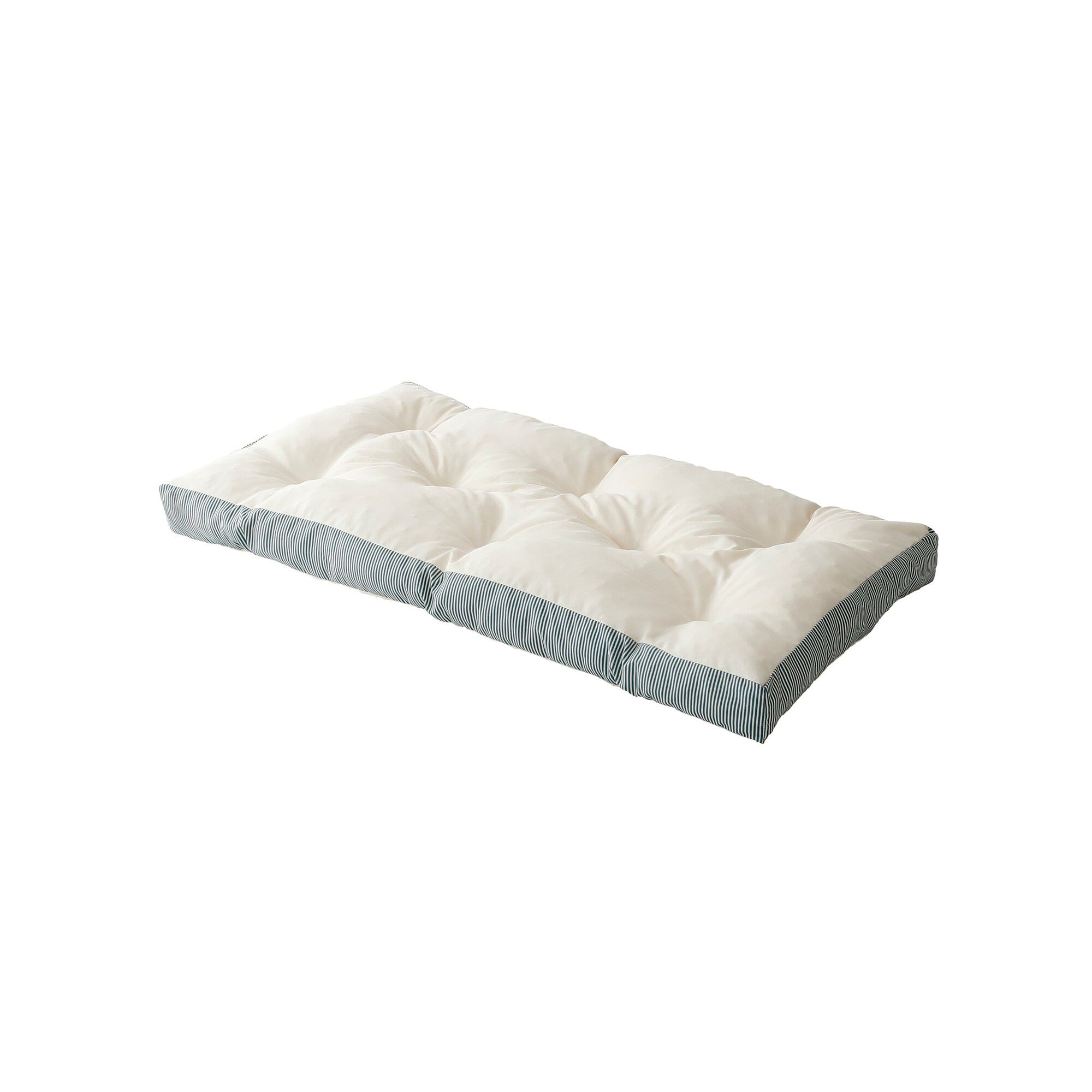 Long coussin de sol uni avec détail rayé