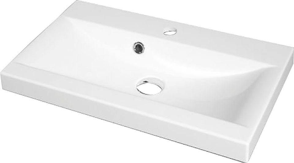 welltime Badmöbel-Set Lorca, (4-St), Badezimmer Badmöbel Set Lorca XL 60cm Waschbecken Unterschrank