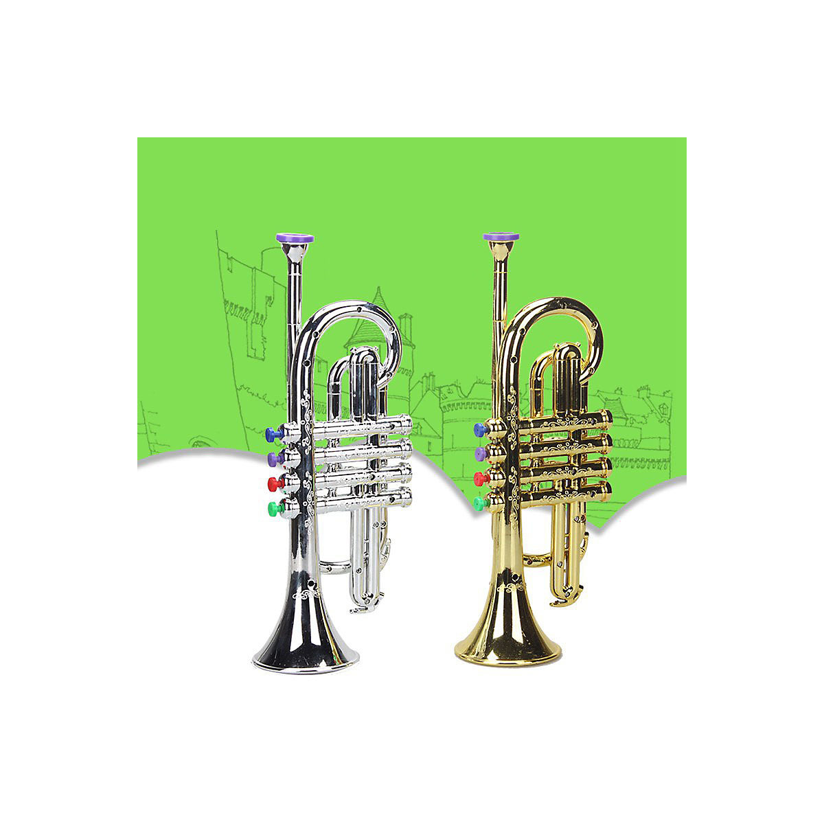 Kindermusikinstrument Spielzeug Partyrequisiten Musikinstrument für Kinder Spielzeug Party Requisiten Rhythmusinstrumente