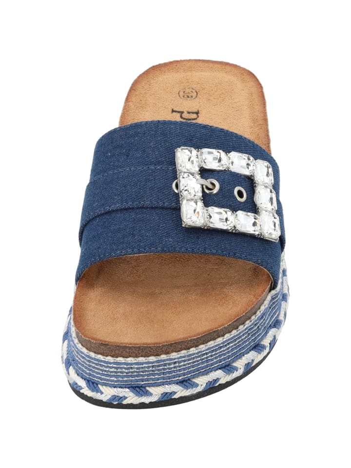 palado Plateau-Pantoletten in jeans günstig kaufen