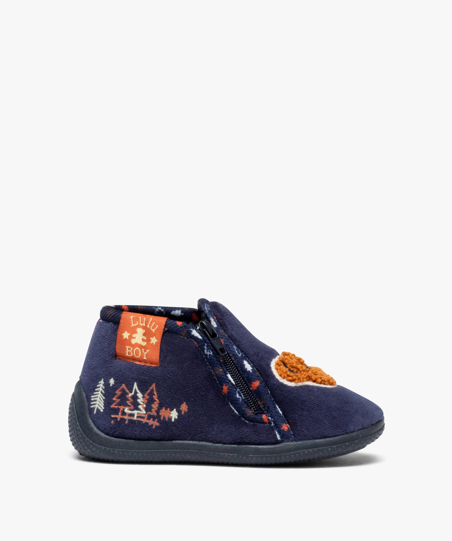 Chaussons bébé Garçon doux à zip - Lulu Castagnette bleu | GEMO