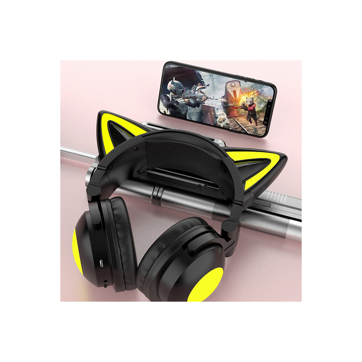 Niedliche Katzen ohren Gaming Headset drahtlose Bluetooth Katze Ohr Headset Kopfhörer Bluetooth kopfhörer mit Blinkende Glow