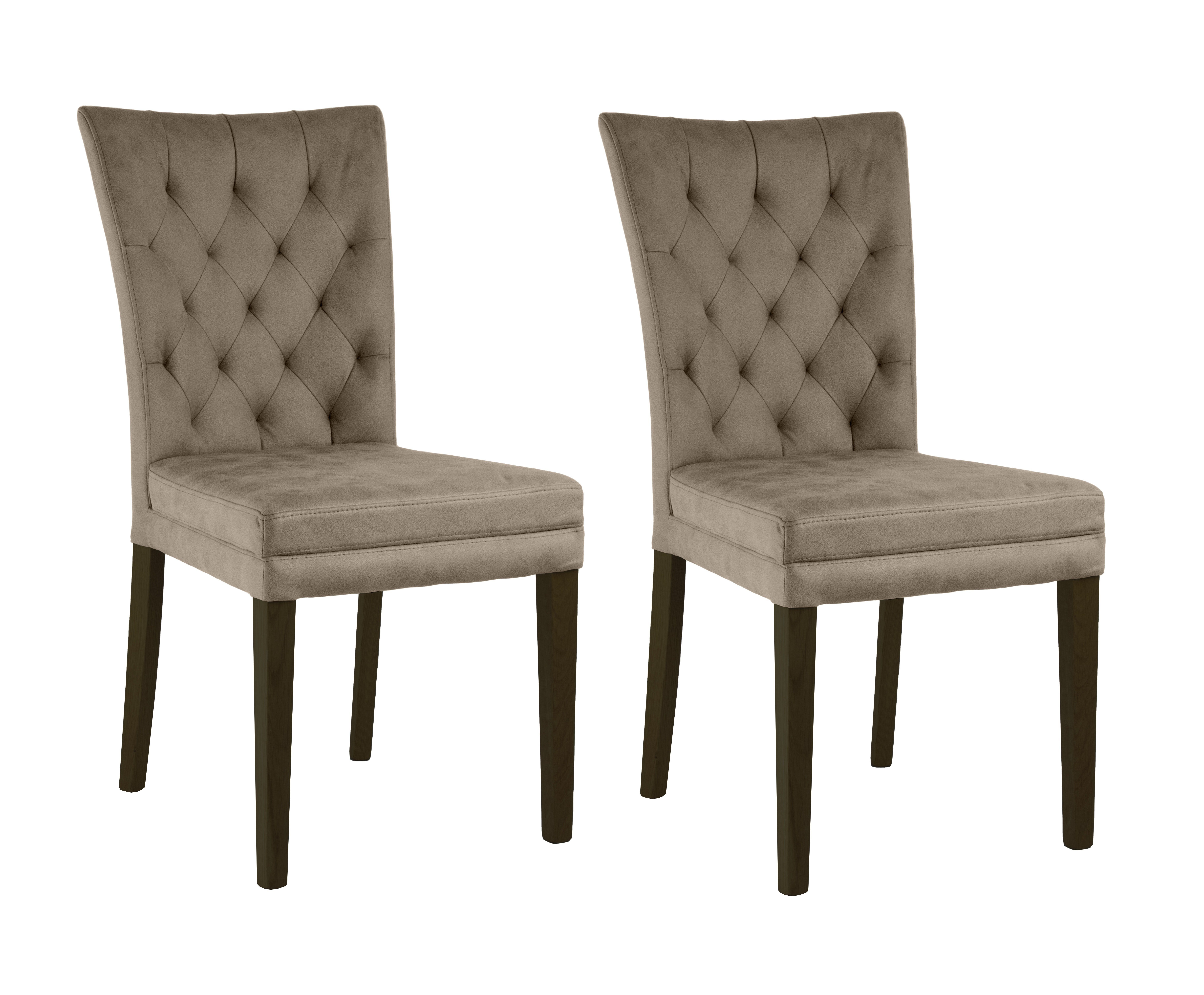 Home affaire 4-Fußstuhl Colorado (Set, 2 St), Sitz und Ruecken gepolstert