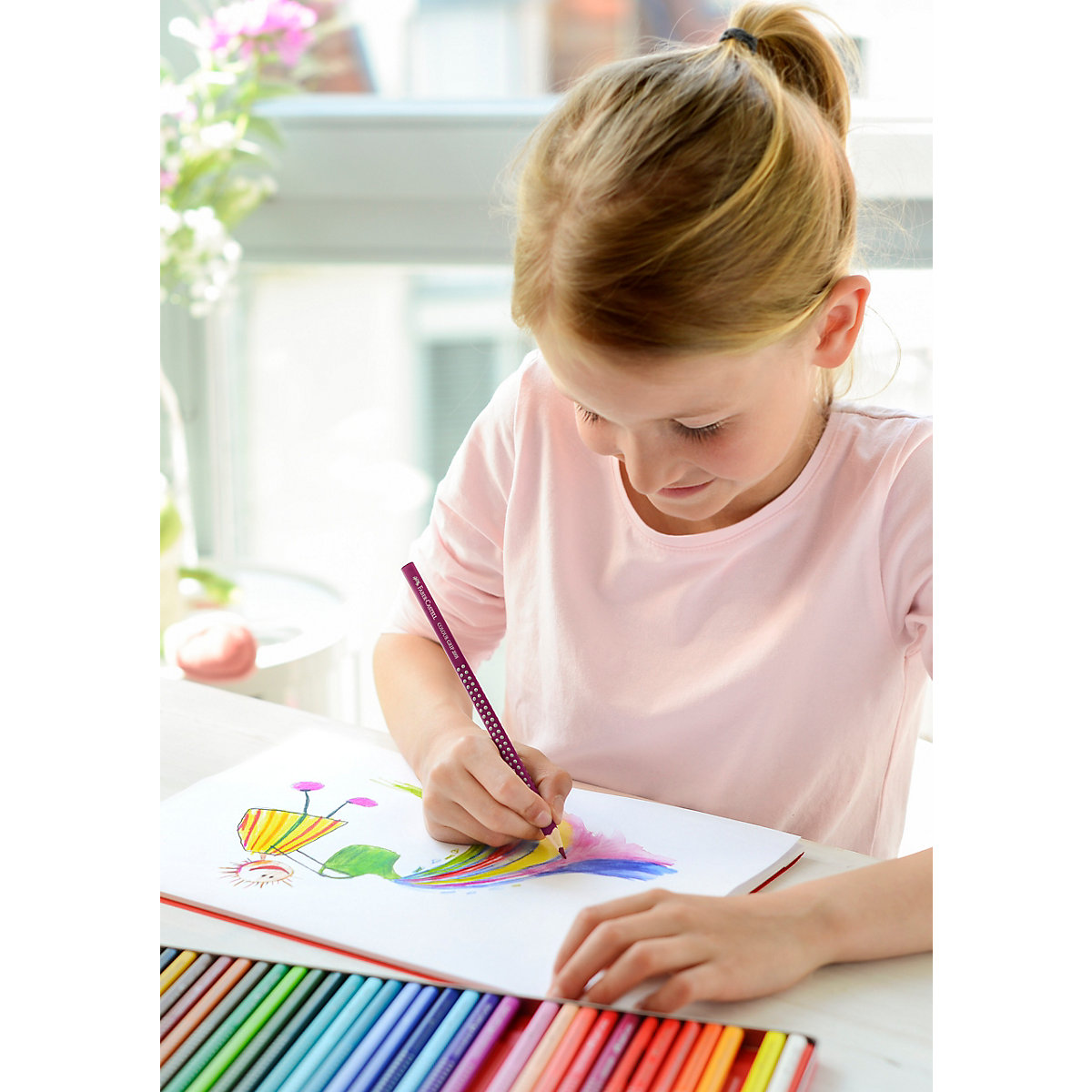 Buntstifte COLOUR GRIP, wasservermalbar, 12 Farben