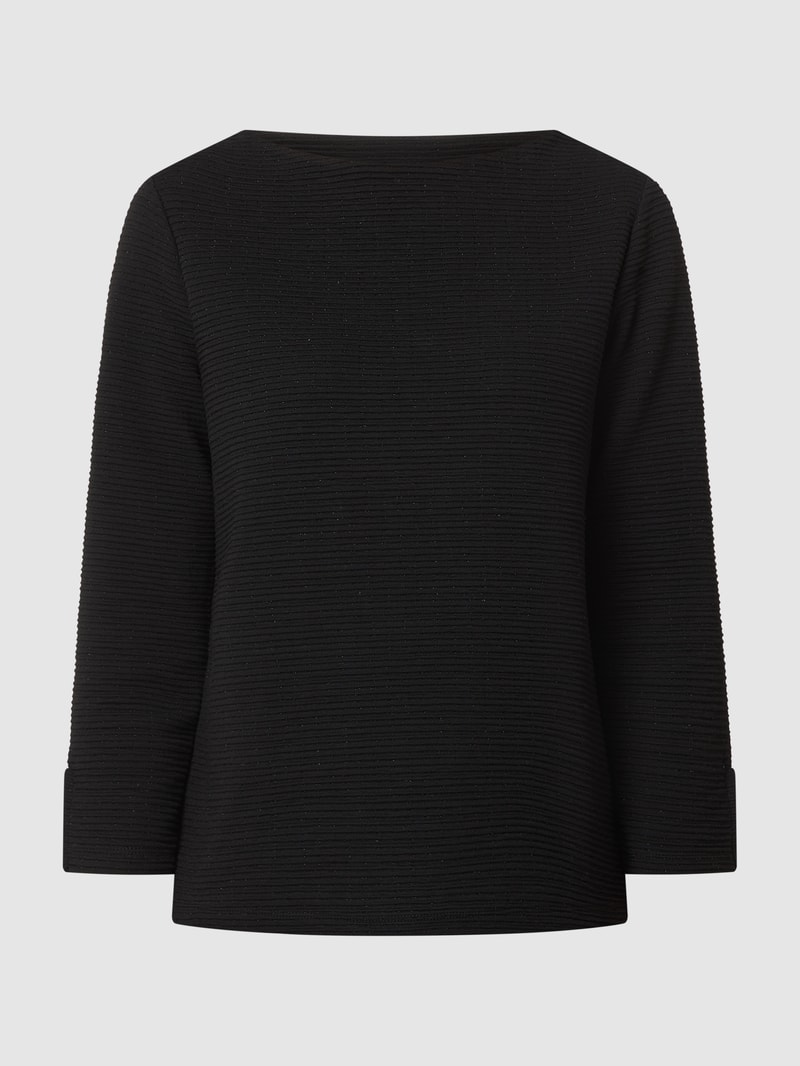 Sweatshirt mit Glitter-Effekt in schwarz