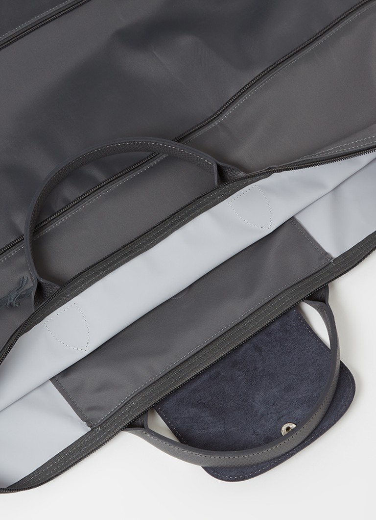 Rozšiřitelná cestovní taška Longchamp Le Pliage Green s koženými detaily