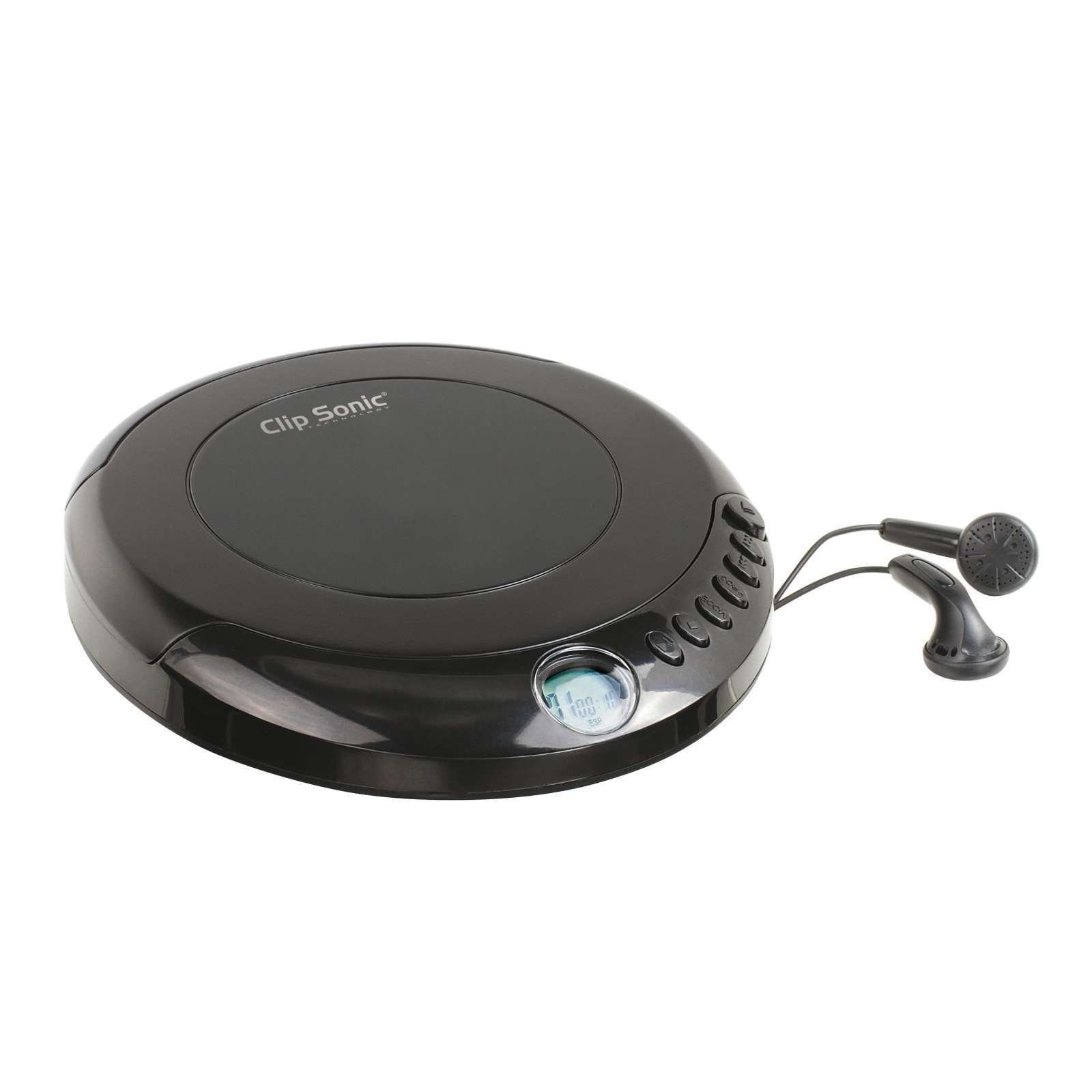 LIVOO ClipSonic CD-Player tragbar Kopfhörer LCD-Display CD-R CD-RW TES171 Stereo-CD Player