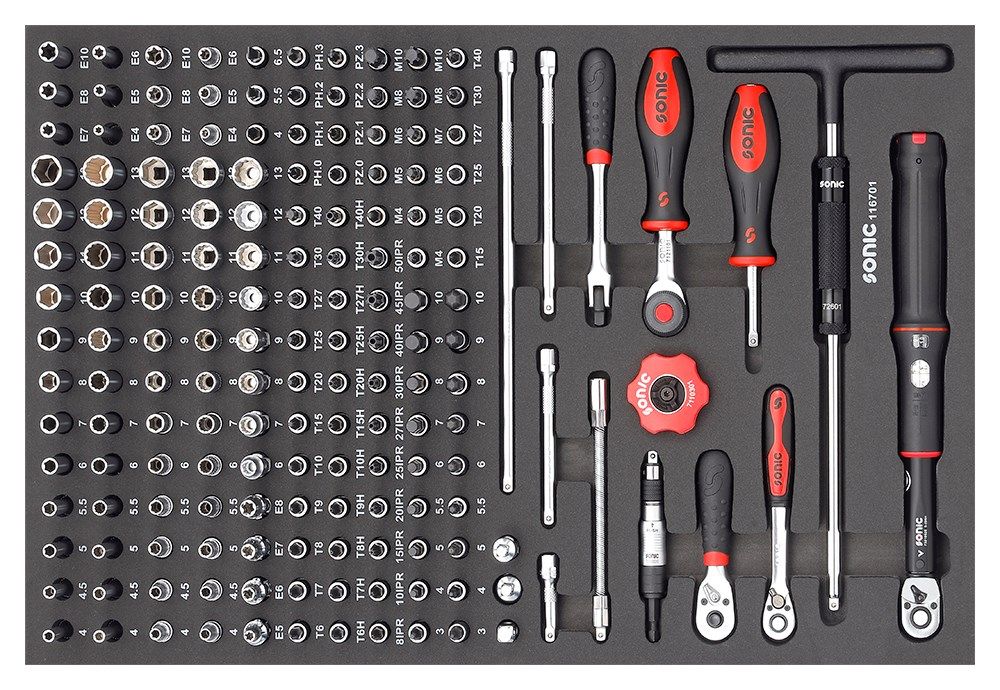 Chariot à outils Sonic 788779 Next S12D rempli de 887 pièces