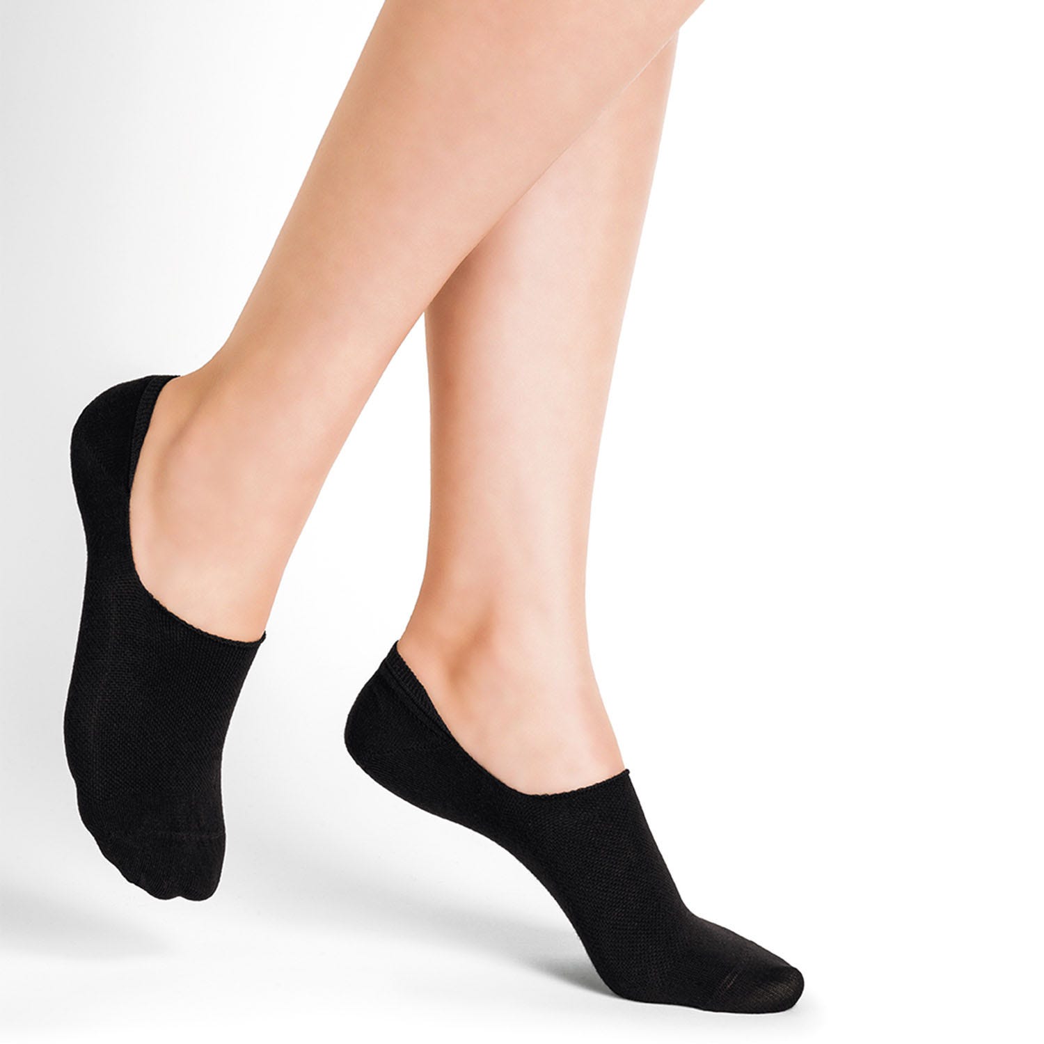Socquettes invisibles BLEUFORET noires 37-41