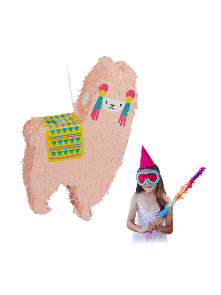 relaxdays Pinata Lama in Lachsfarben günstig kaufen onesize