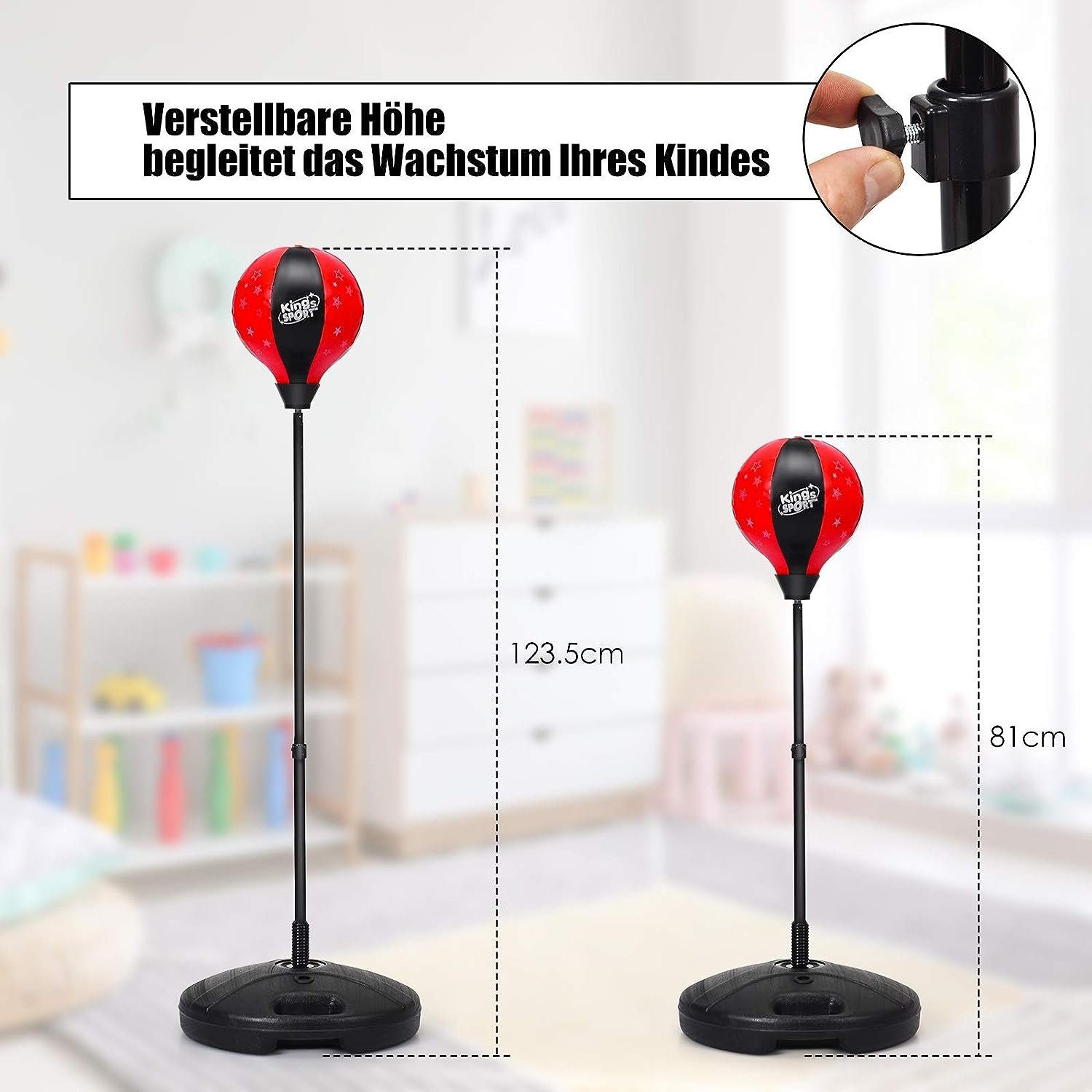 KOMFOTTEU Punchingball Standbox (Set), 81-123,5 cm, für Kinder über 3 Jahren