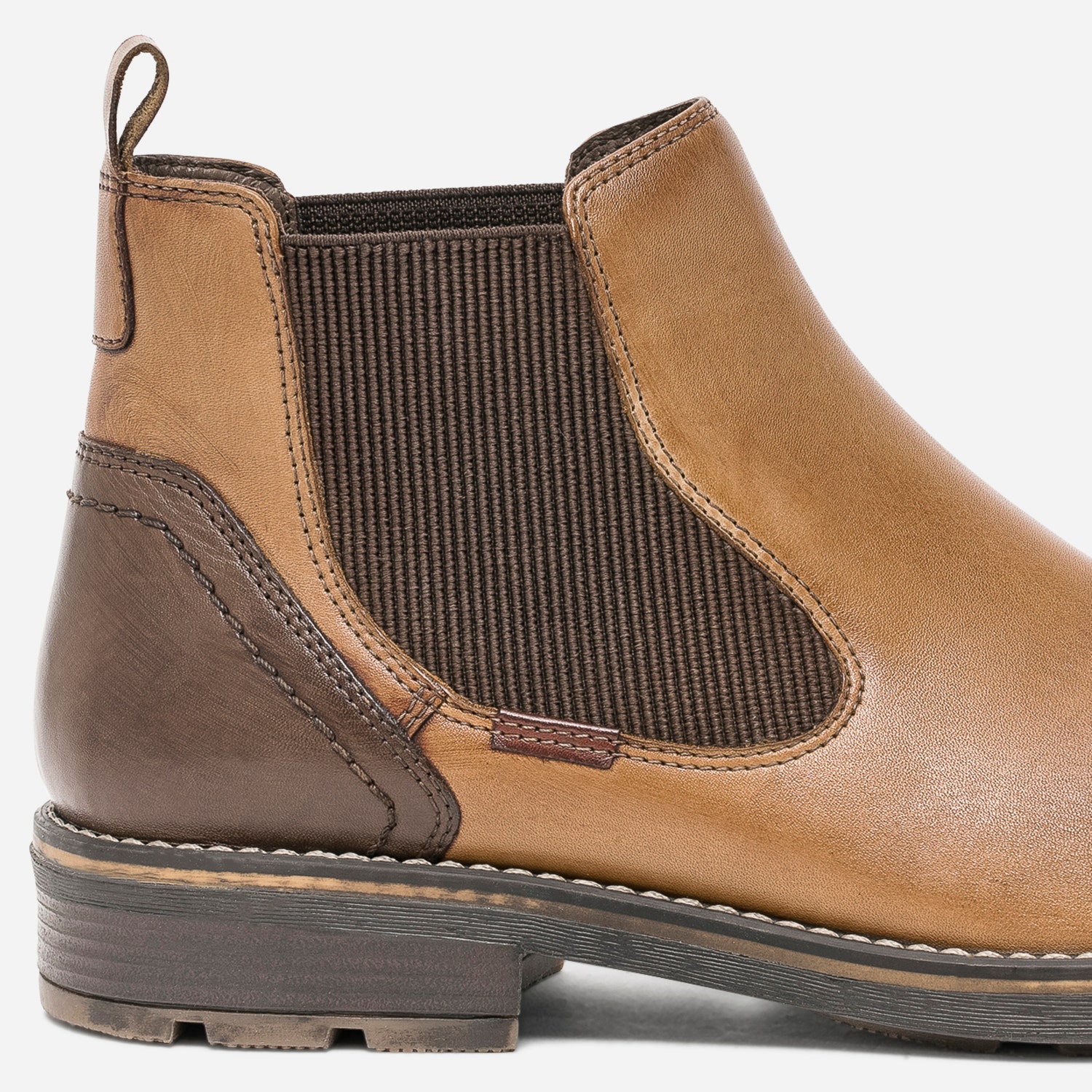 Chelsea boots marron en cuir