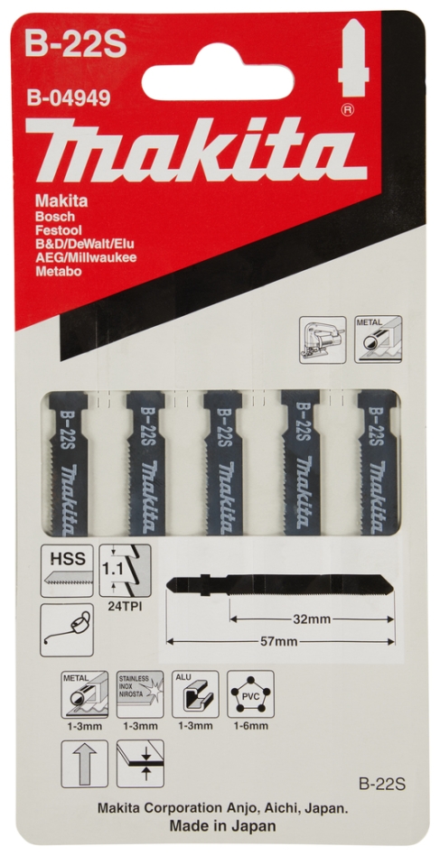 Makita pribor B-04949 Makita list ubodne pile B22S 5 komada