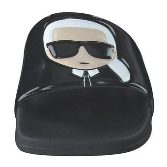 Karl Lagerfeld Kondo Shine Ikonic Slide in schwarz