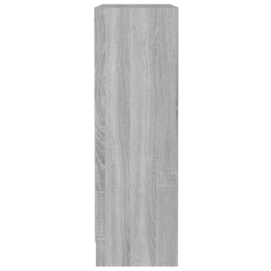 vidaXL Bücherregal Bücherregal Grau Sonoma 60x24x74,5 cm Holzwerkstoff, 1-tlg.