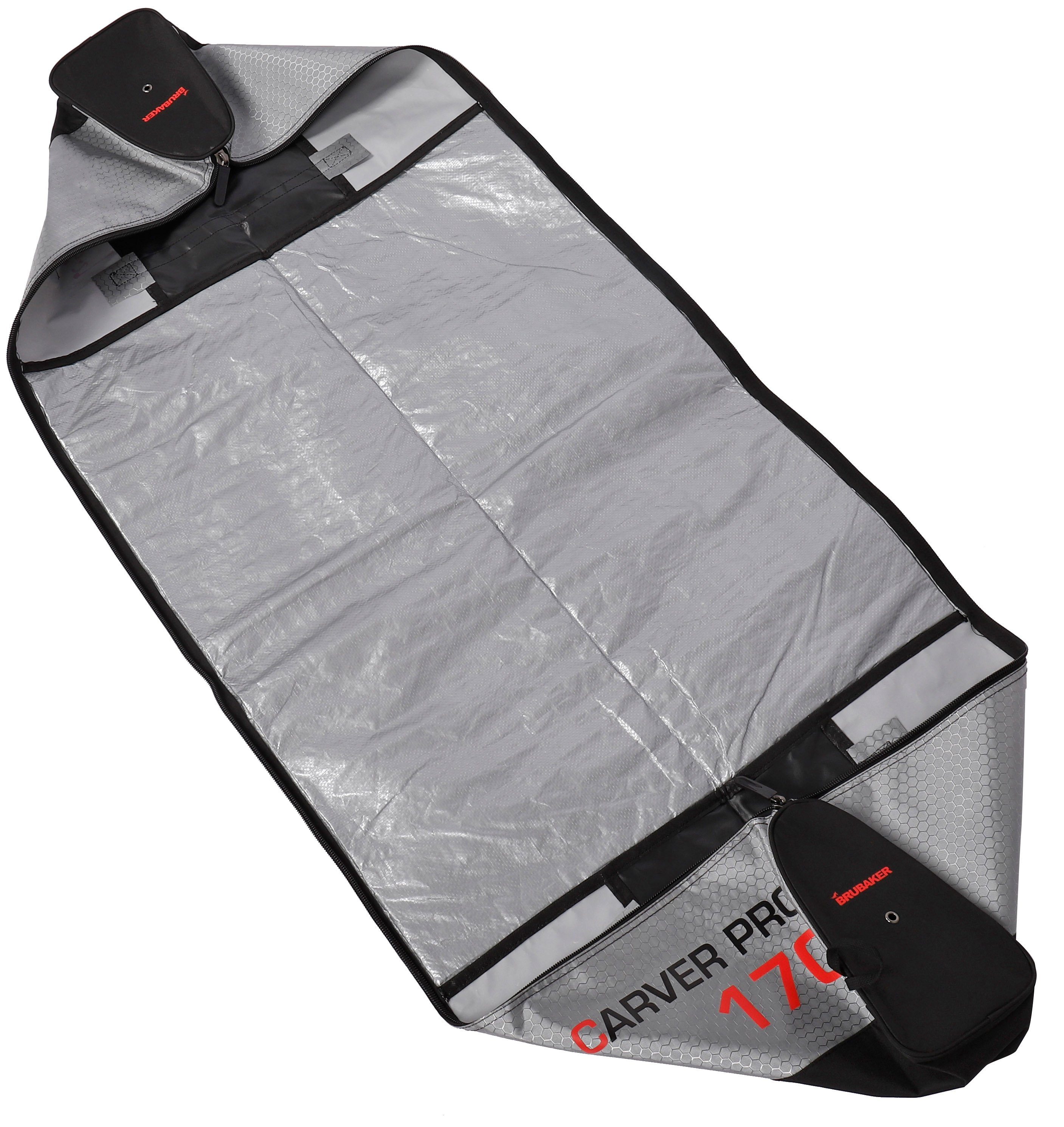 BRUBAKER Sporttasche CarverTec Pro Skitasche Kombi Set (2-tlg., reißfest und nässeabweisend), Skisack und Skischuhtasche für 1 Paar Ski