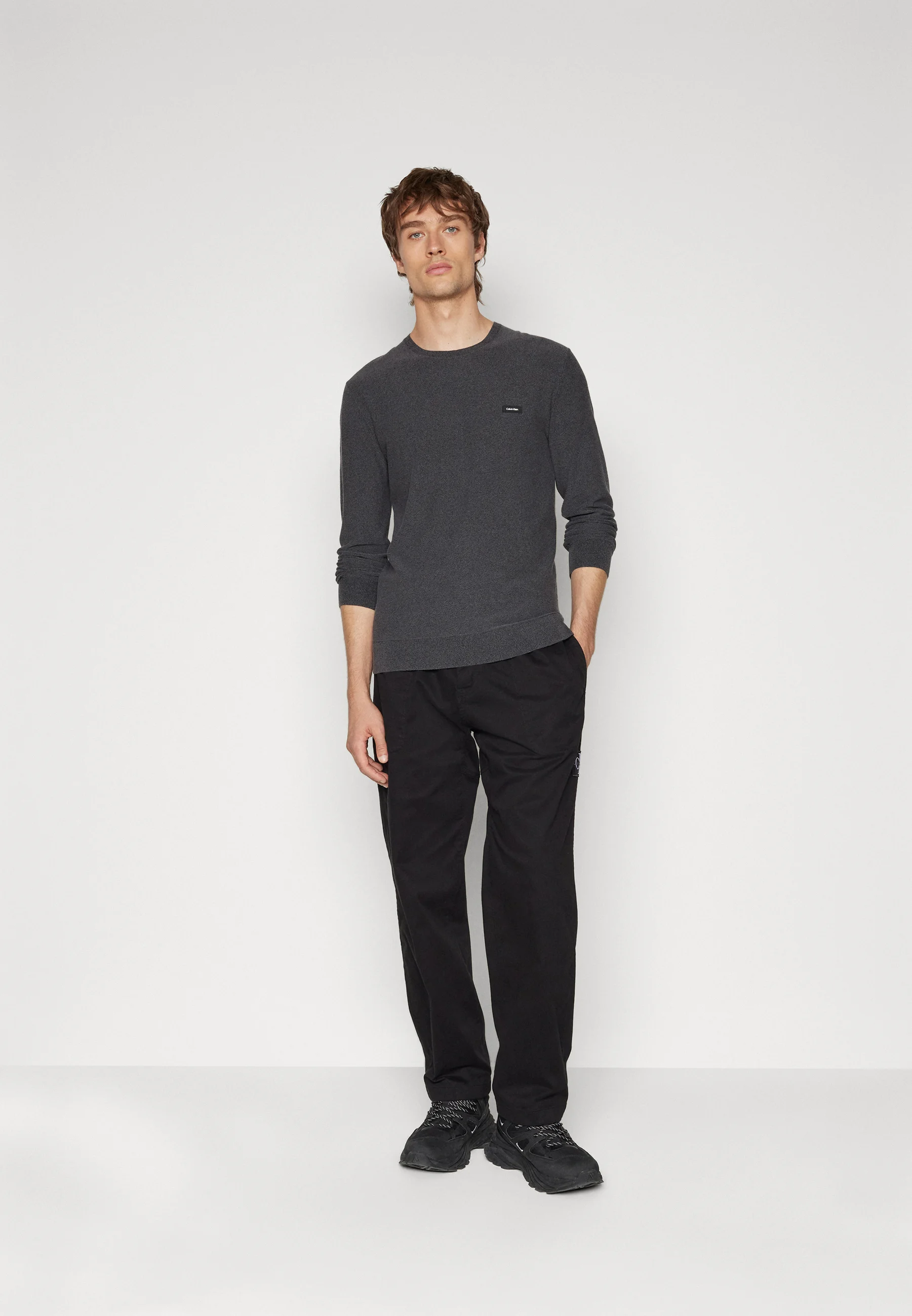 Calvin Klein Jeans BADGE TRIM PANT - Pantalones