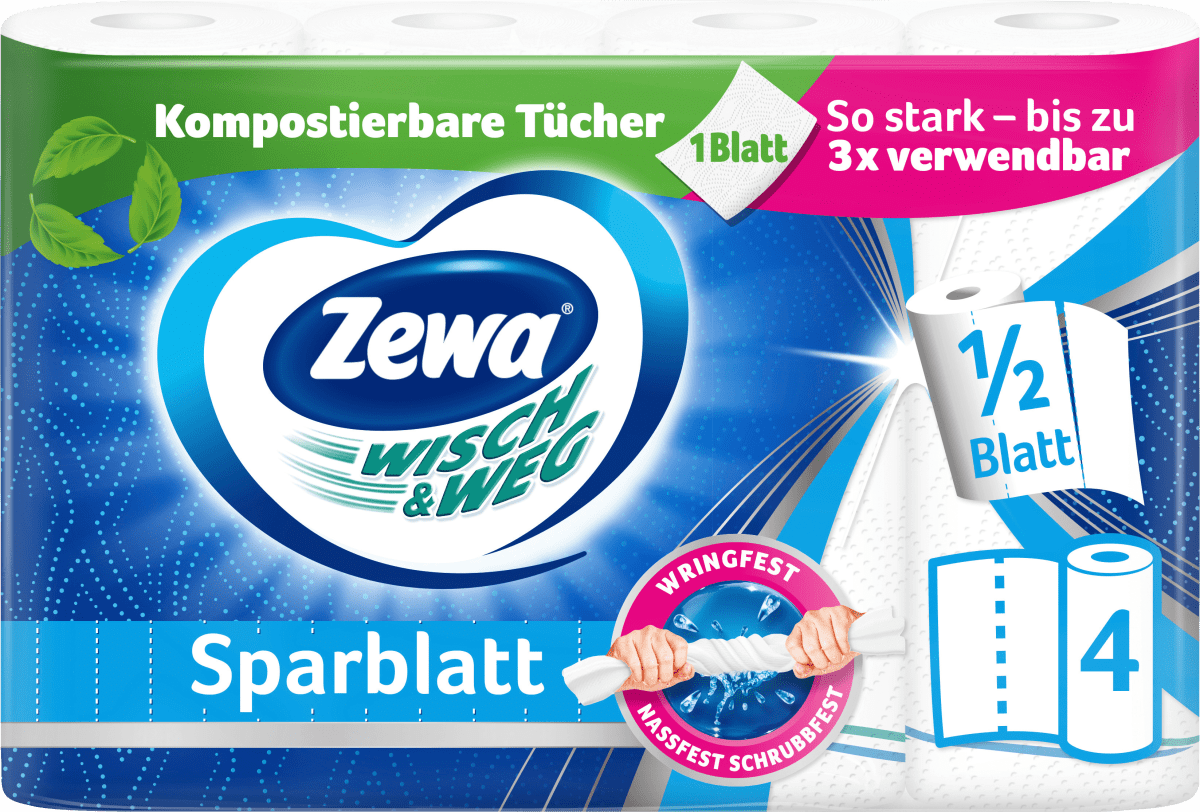 Küchenrolle Wisch&Weg Sparblatt (4x74 Blatt), 4 St