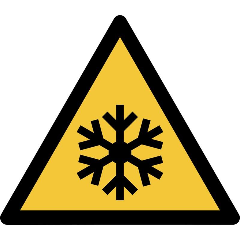 Djois Warnschild Warnung vor niedrigen Temperaturen/Frost Klebstoff, einschraubbar PP (Polypropylen) 15 (B) x 0,14 (H) cm 3 Stück