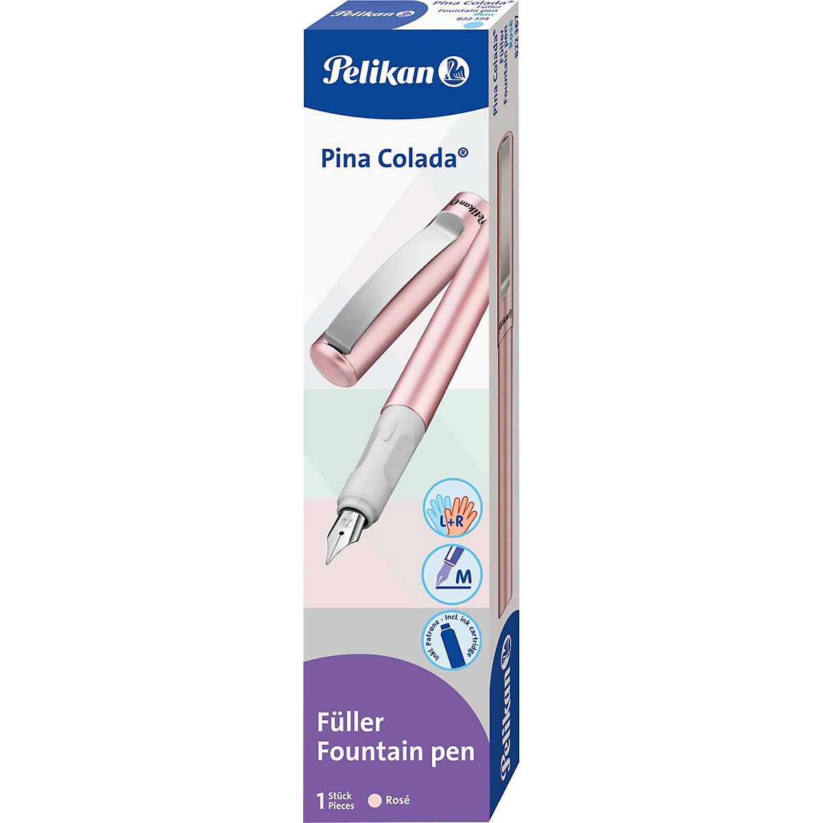 Füllhalter Pina Colada rosé, inkl. Patrone