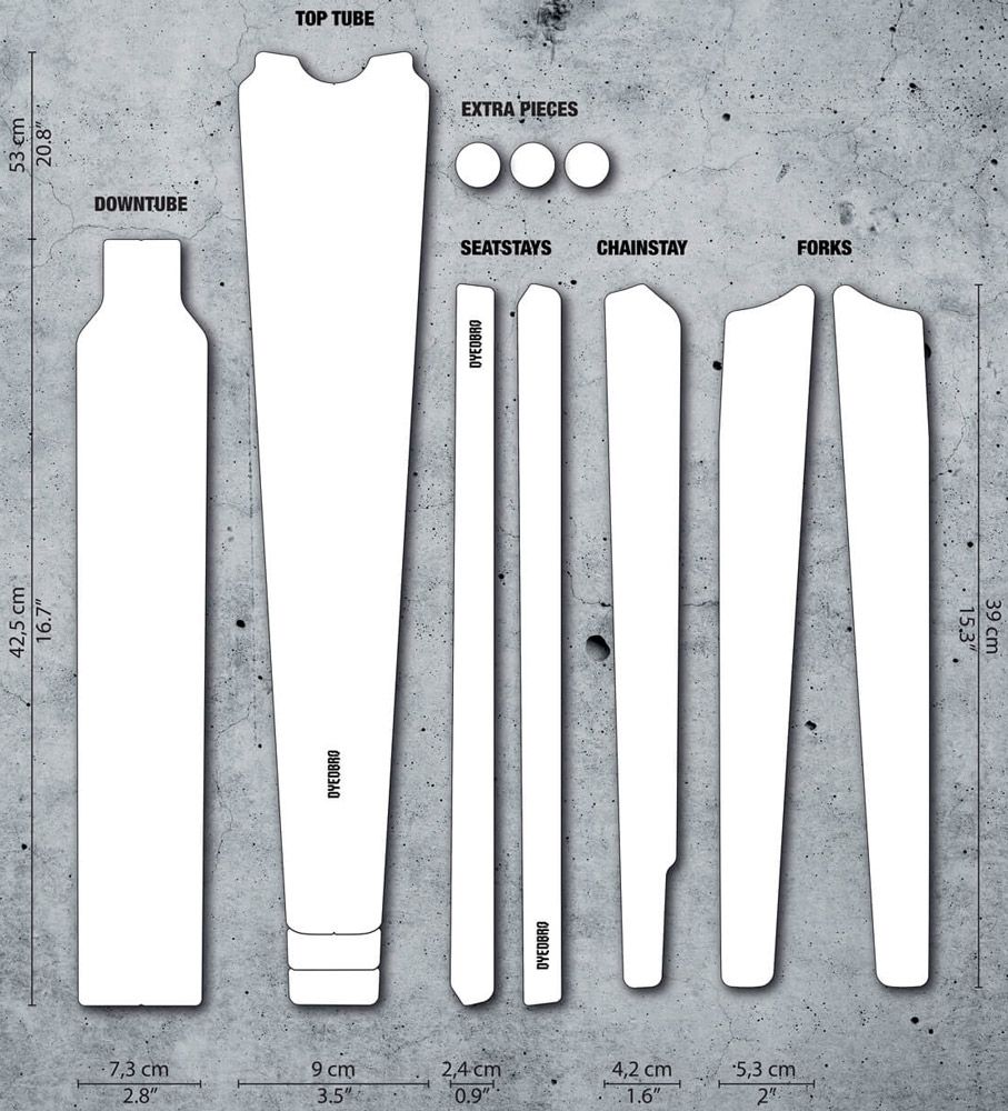 DYEDBRO Clear Gravel Rahmenschutz Kit kaufen | Bike-Discount
