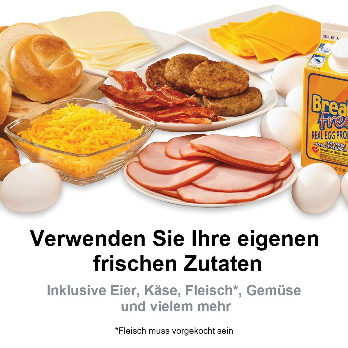 Yoyaxi 3-in-1-Sandwichmaker Hamburgermaschine - Sandwichmaschine, 3-in-1 Frühstücksmaschine, Omelette-Toaster