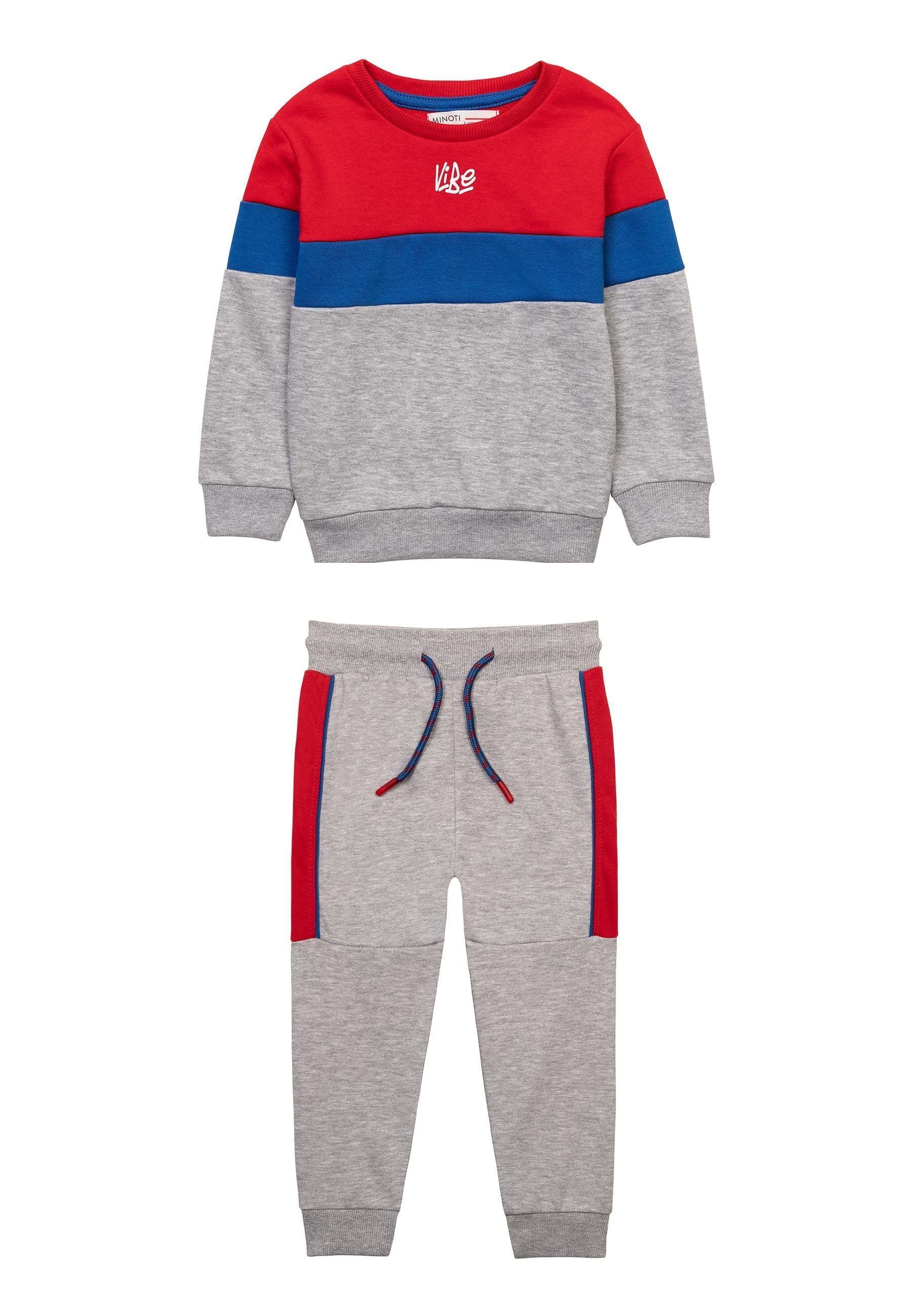 MINOTI Jogginganzug Set: sportliche Bluse mit Kapuze und Hose (1y-8y)