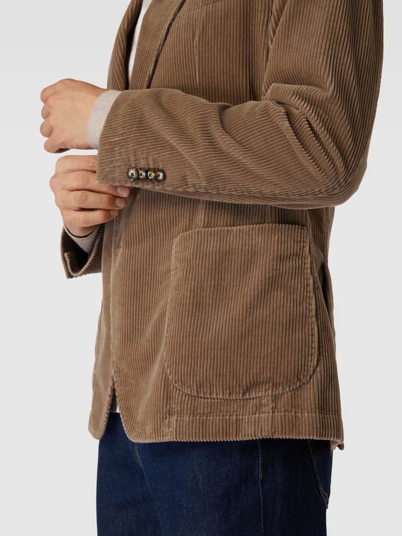 2-Knopf-Sakko mit Eingrifftaschen Modell 'Giro' in taupe