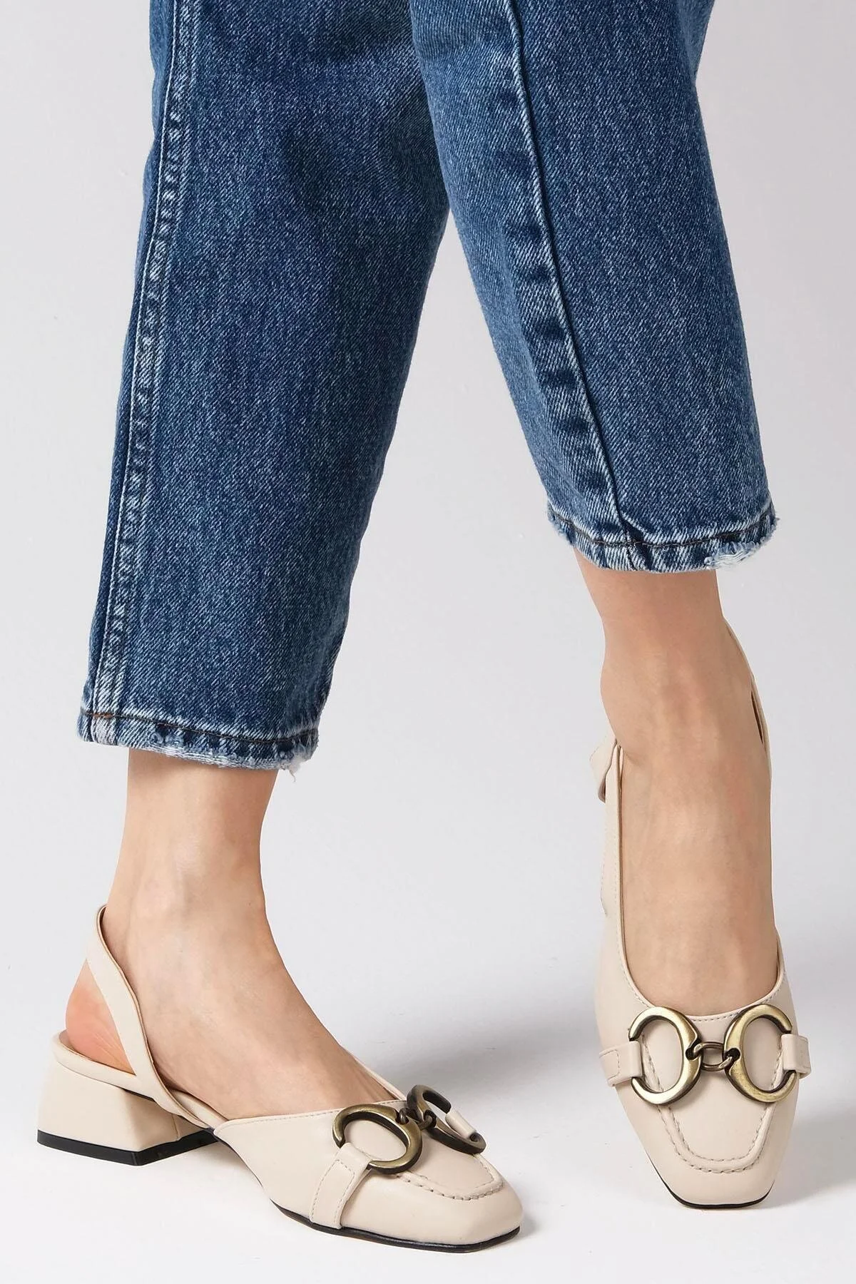 Mio Gusto  High Heels - Beige - Blockabsatz