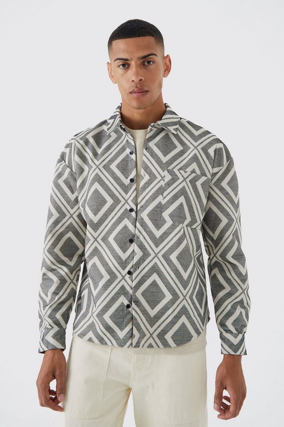 Boxy Jacquard Overshirt