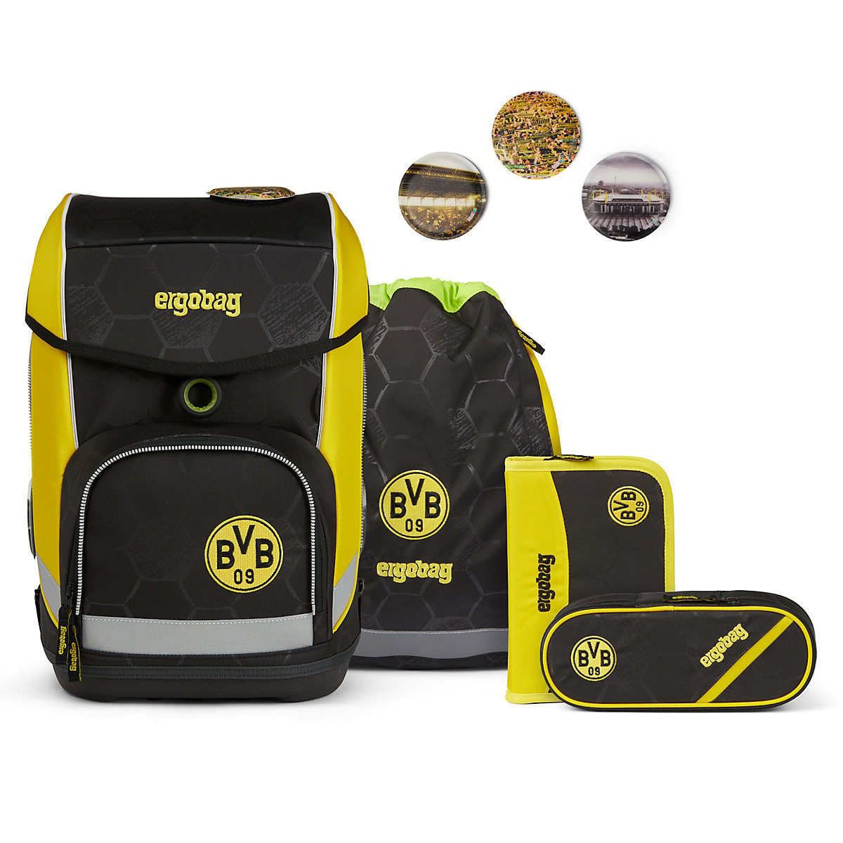 Schulranzenset cubo Borussia Dortmund, 5-tlg.