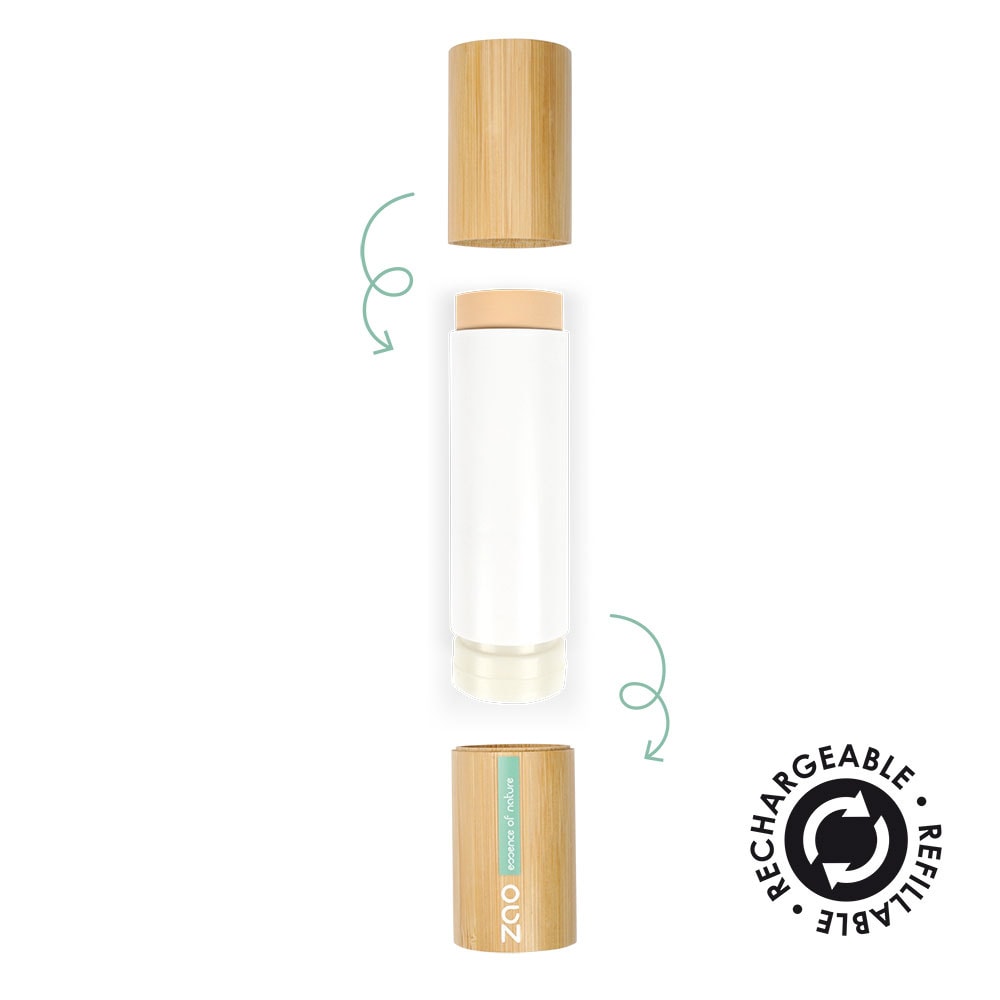 zao essence of nature Fond de teint stick 772 Beige doré ZAO Fond de teint stick Certifié Bio, Formule 100% naturelle, Vegan et Rechargeable
